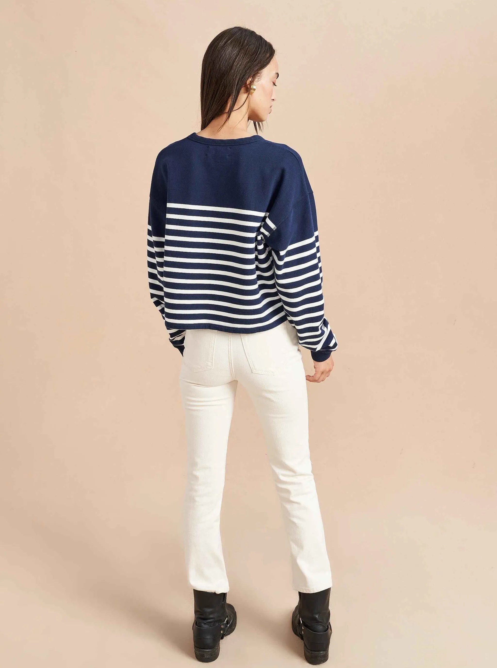 La Ligne Tops*Cropped James Sweatshirt