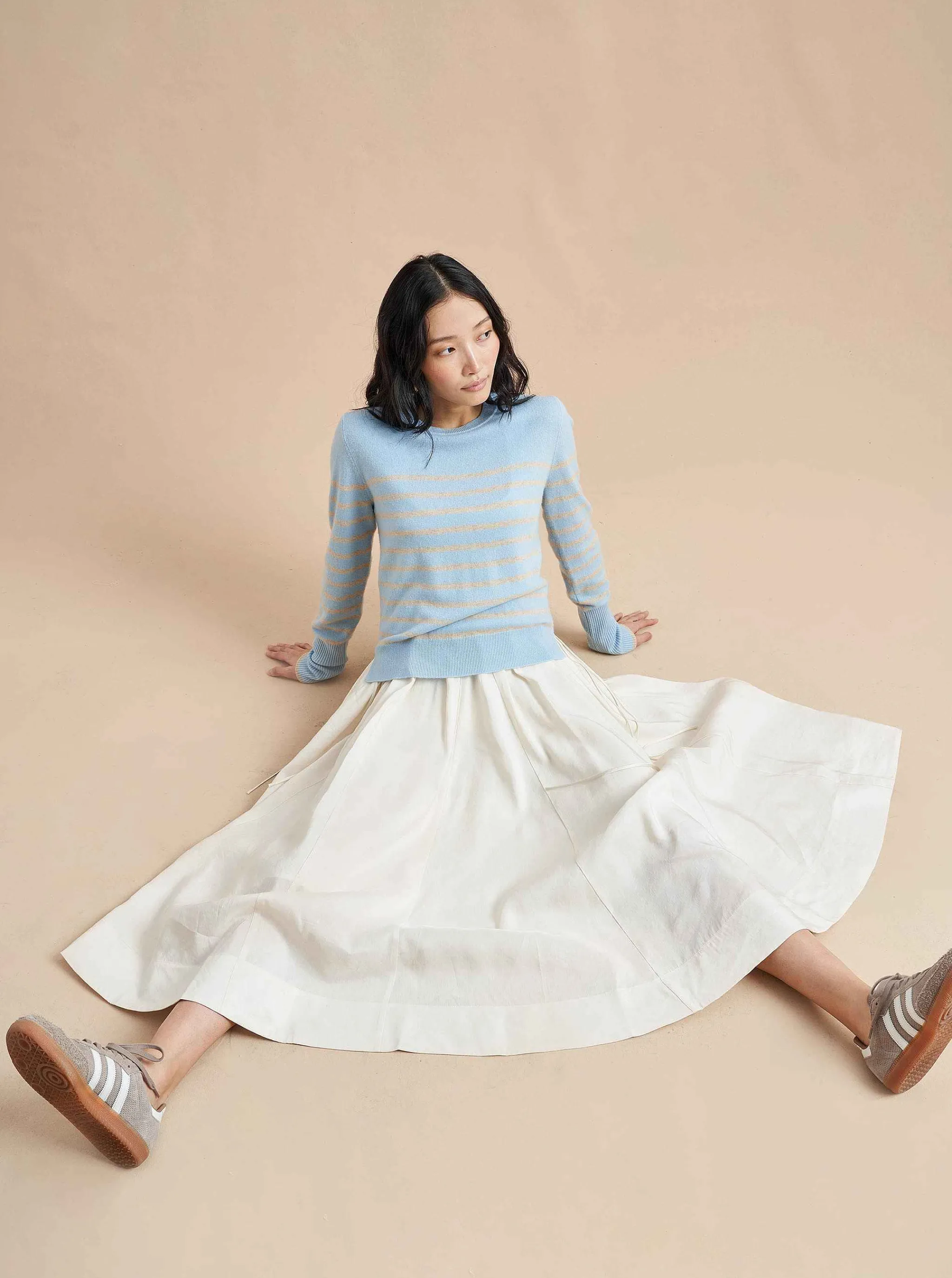 La Ligne Sweaters*Lean Lines Sweater Periwinkle/Beige