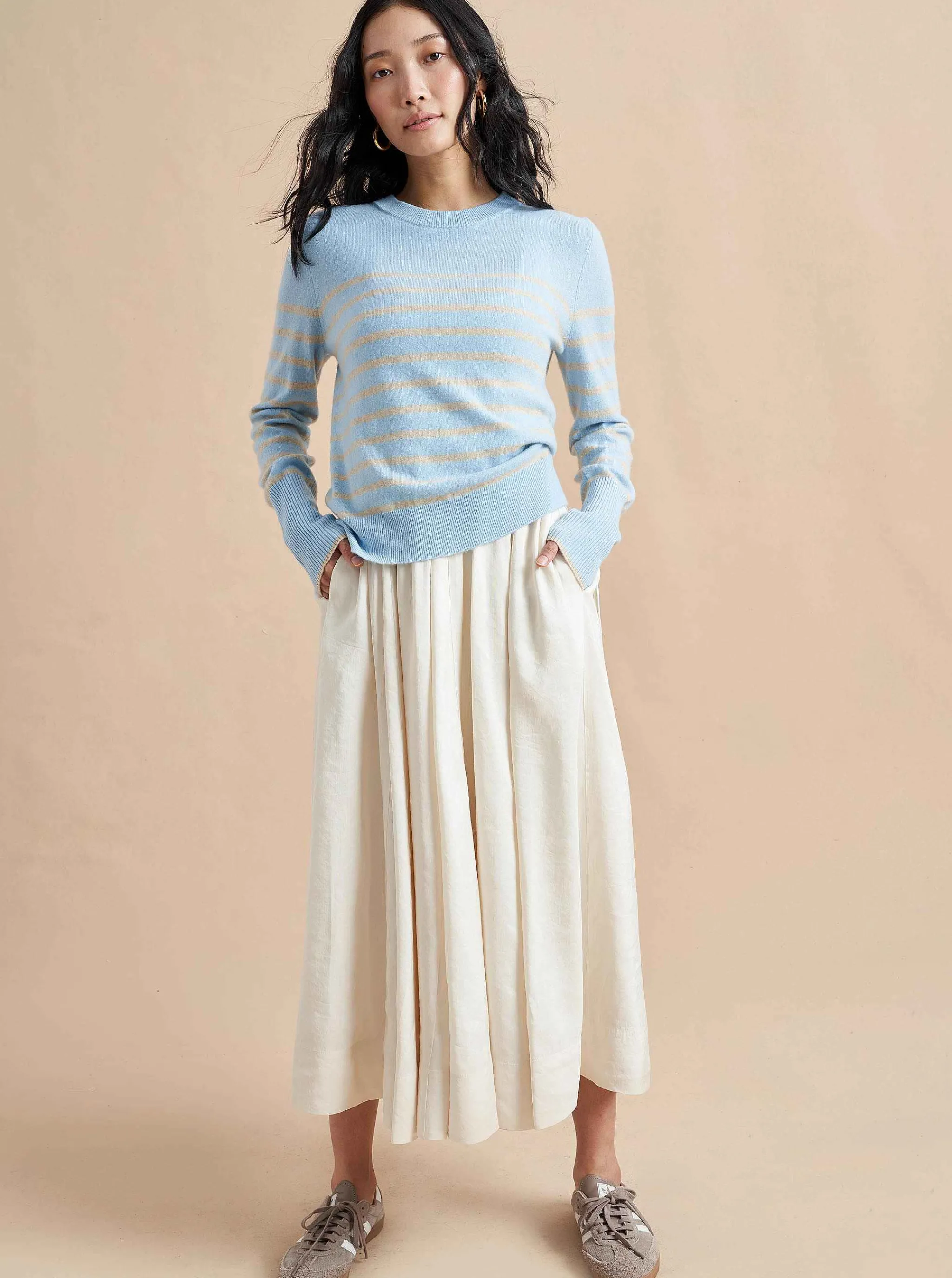 La Ligne Sweaters*Lean Lines Sweater Periwinkle/Beige