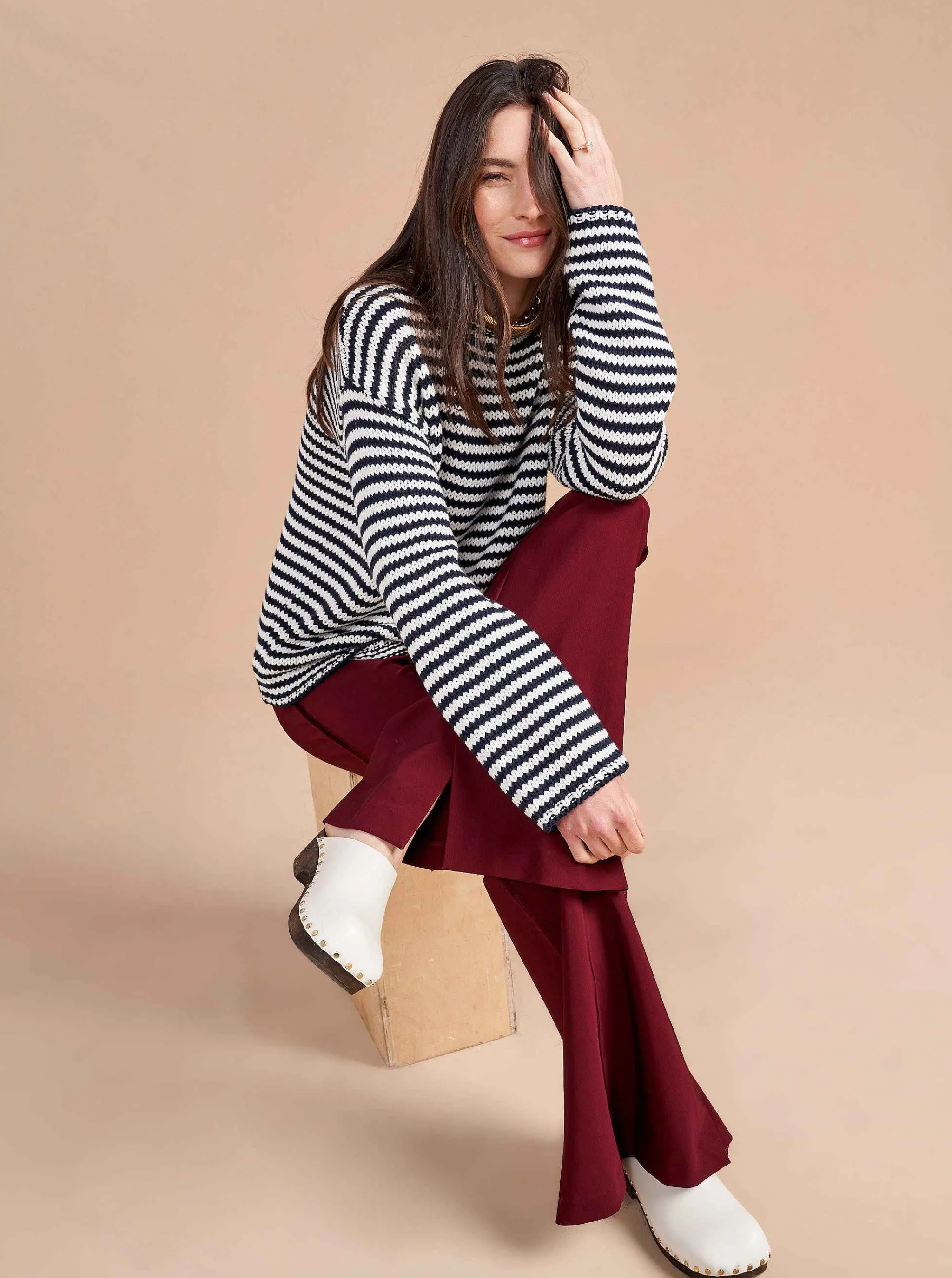 La Ligne Sweaters*Marina Fine Stripe Sweater