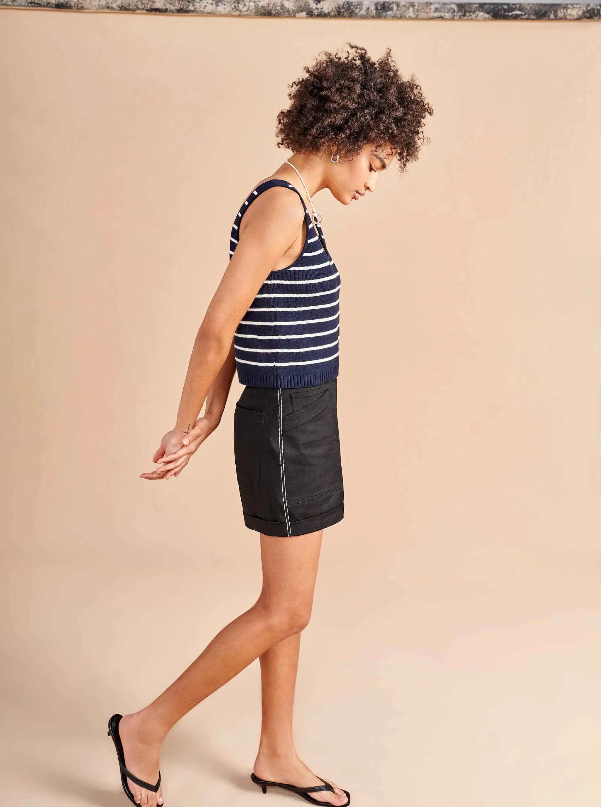 La Ligne Tops*Sailor Tank Navy/Cream