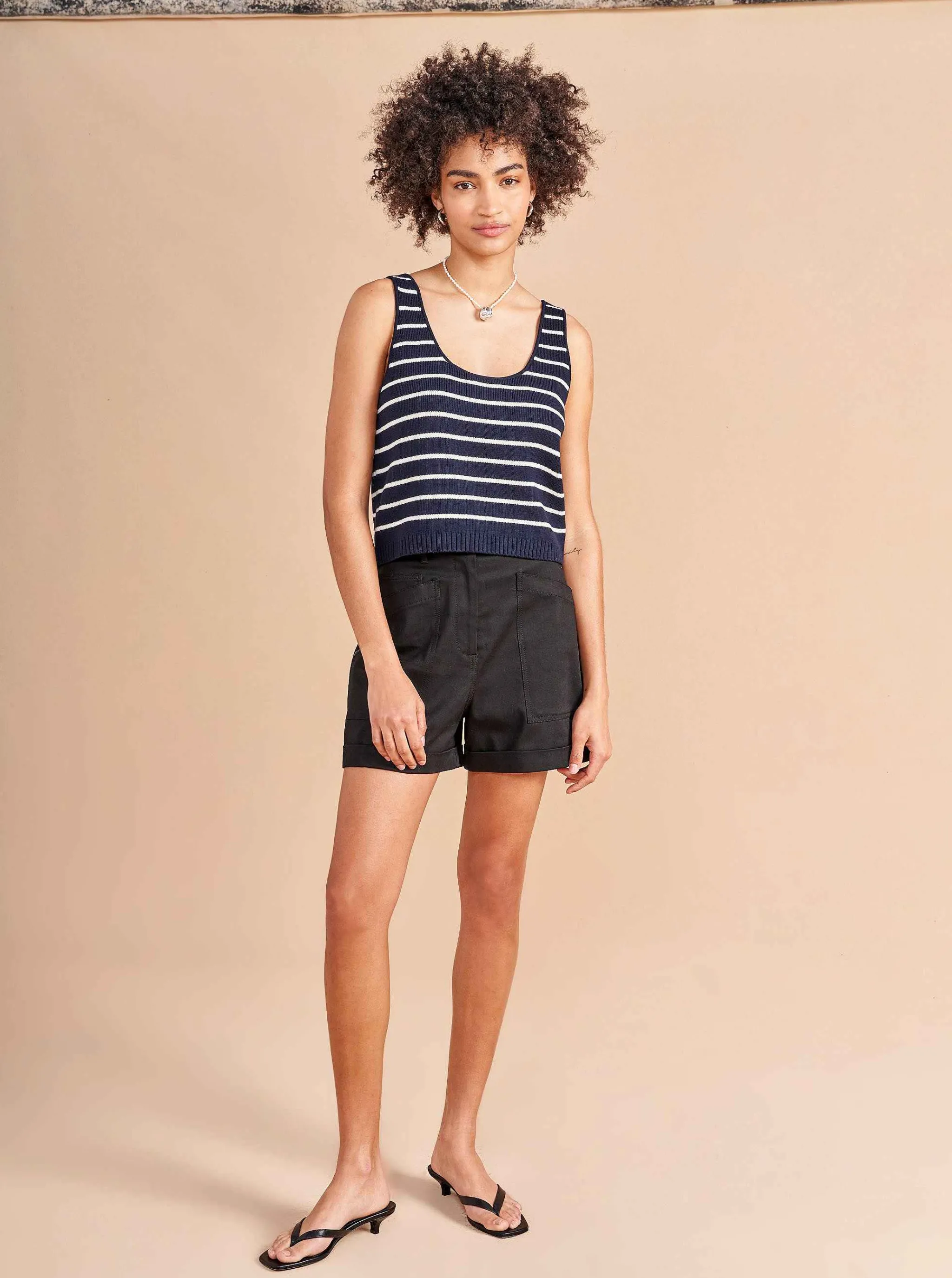 La Ligne Tops*Sailor Tank Navy/Cream