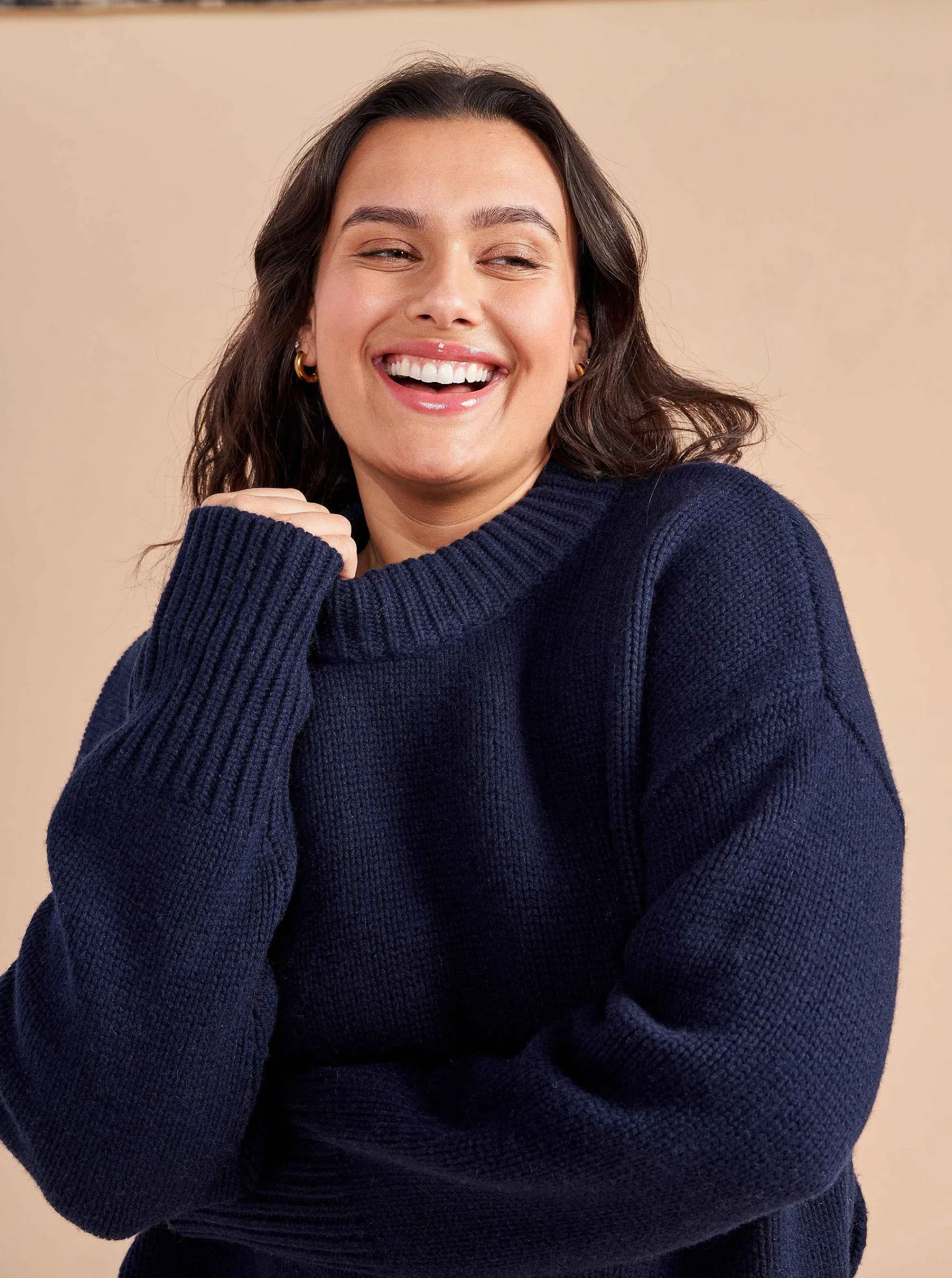 La Ligne Sweaters*Solid Marin Sweater Navy