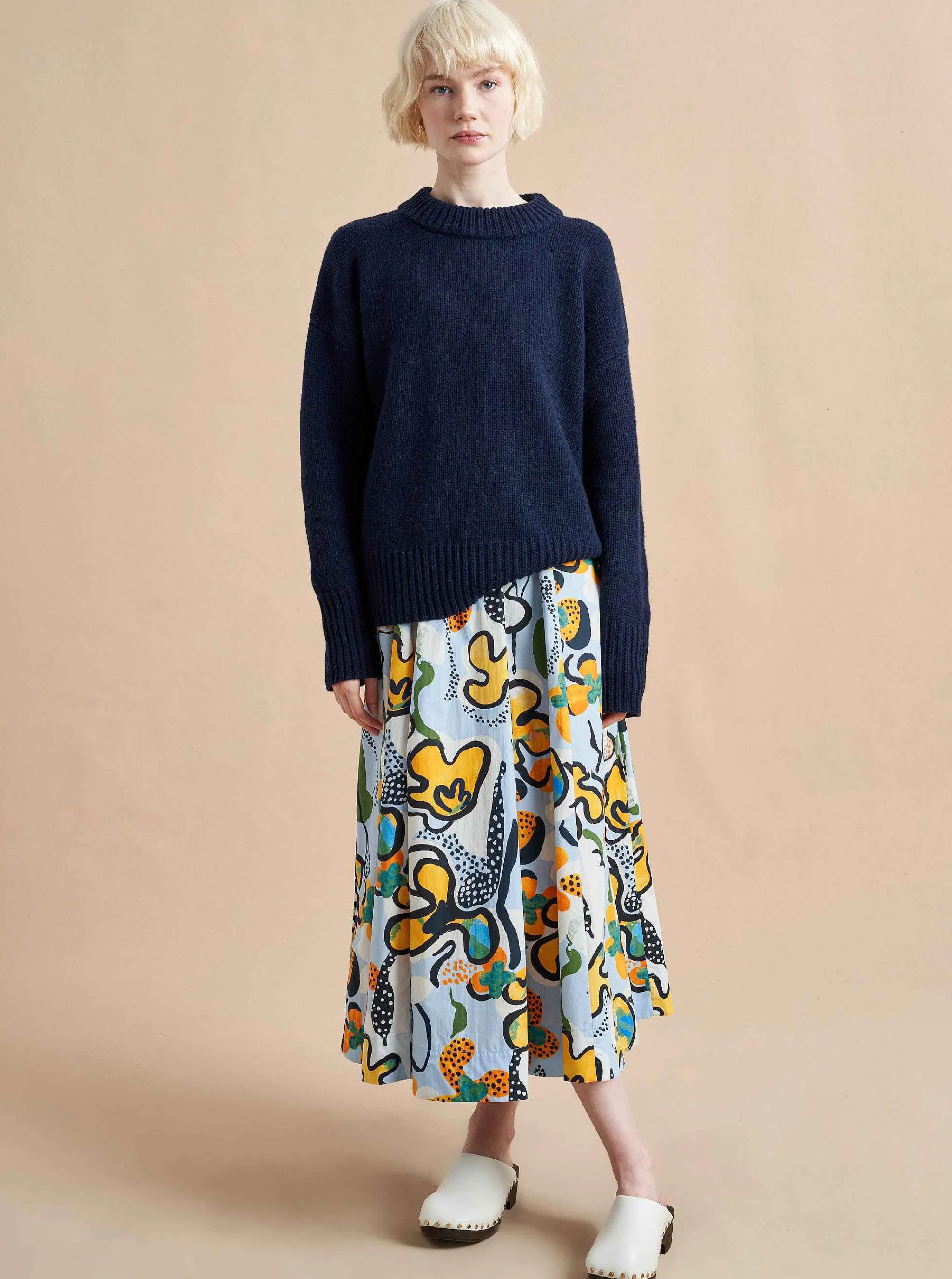 La Ligne Sweaters*Solid Marin Sweater Navy