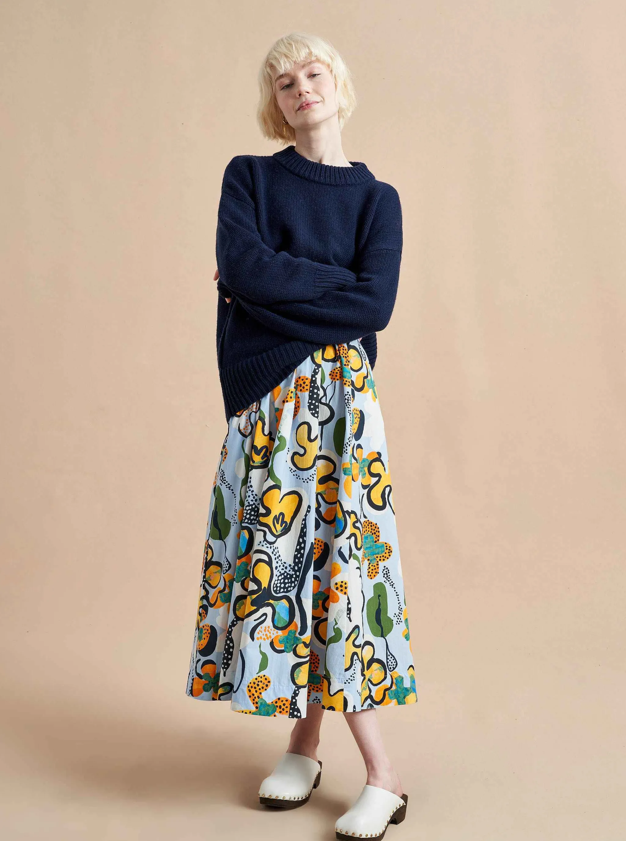 La Ligne Sweaters*Solid Marin Sweater Navy