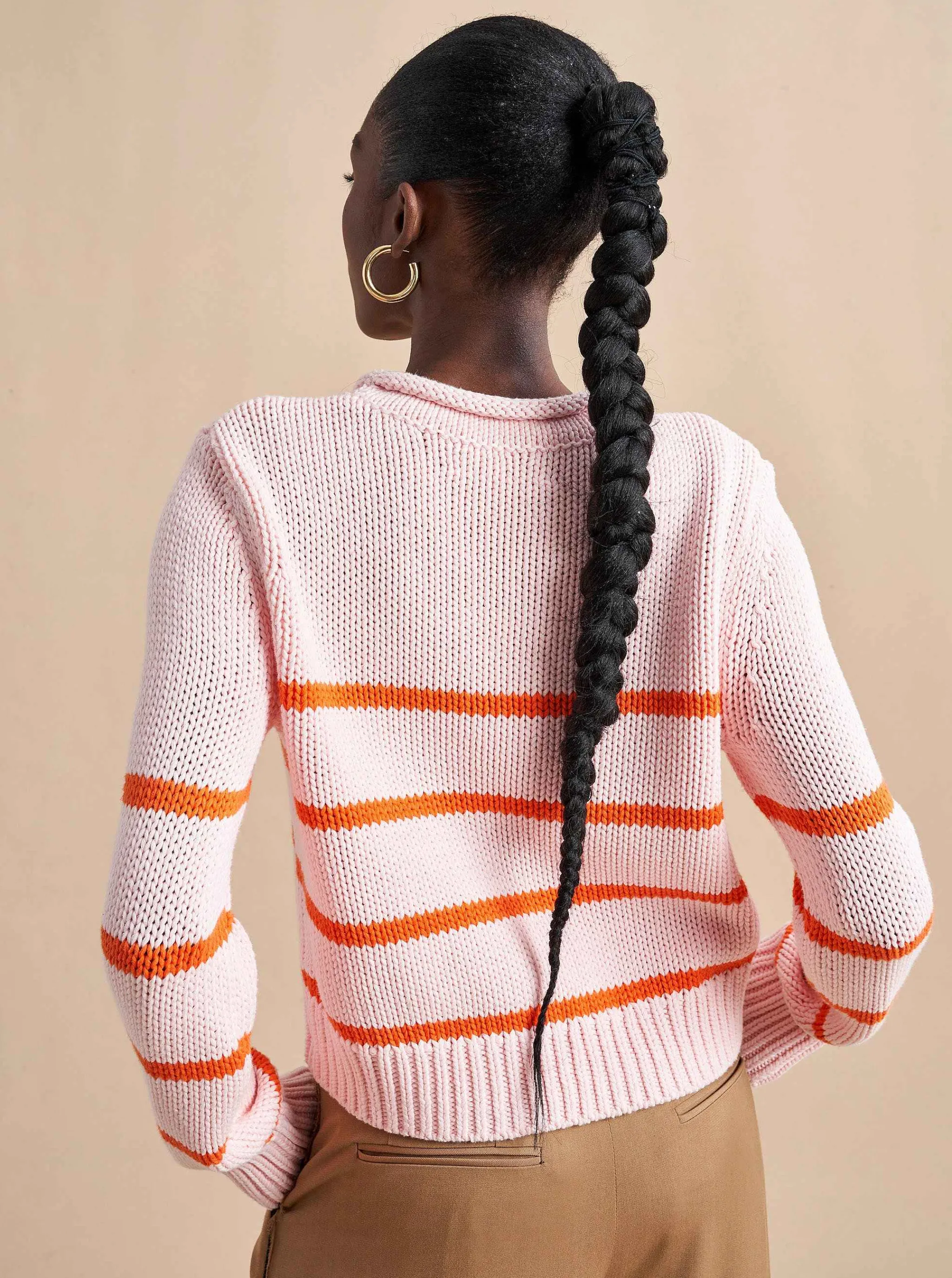 La Ligne Sweaters*Mini Marina Sweater Blush/Tangerine