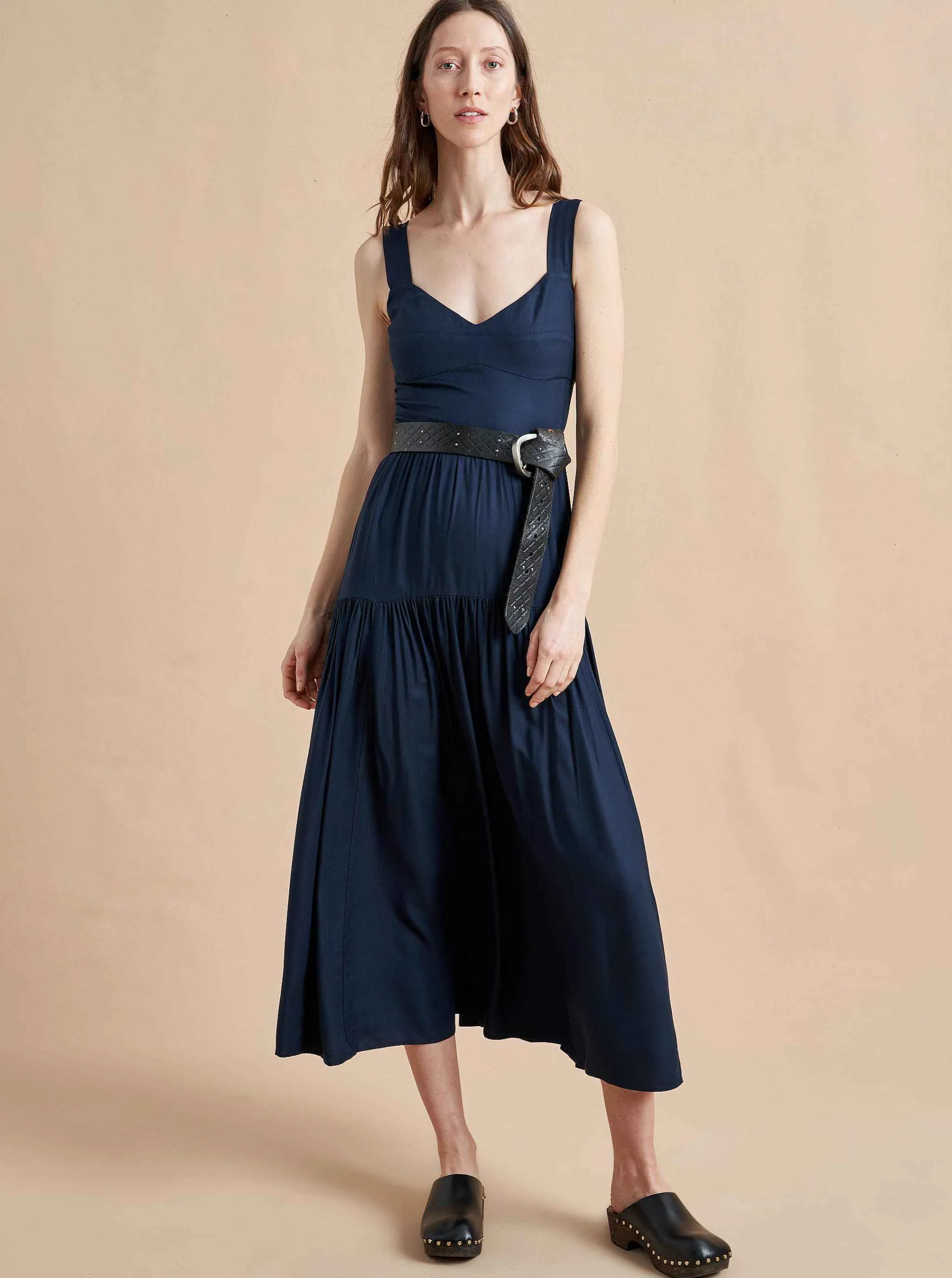 La Ligne Midi Dresses*Laura Lee Dress Navy