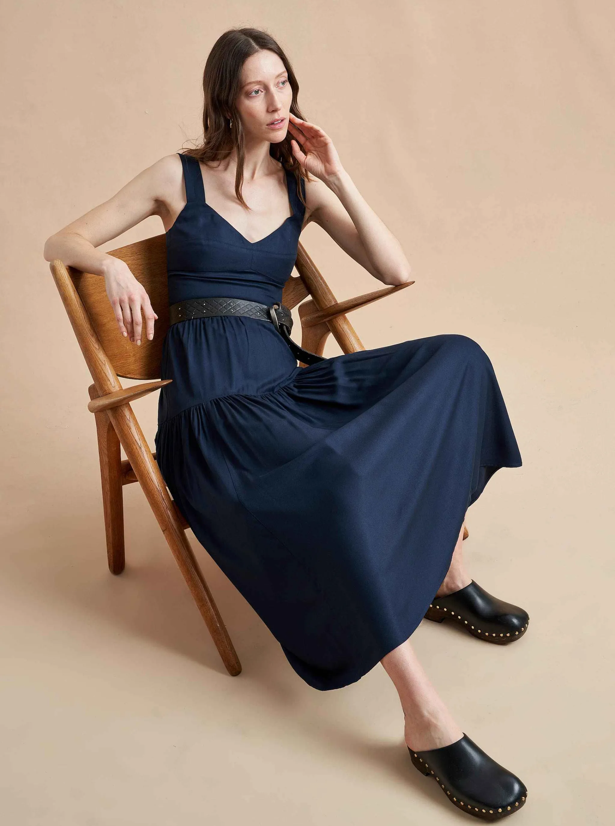 La Ligne Midi Dresses*Laura Lee Dress Navy