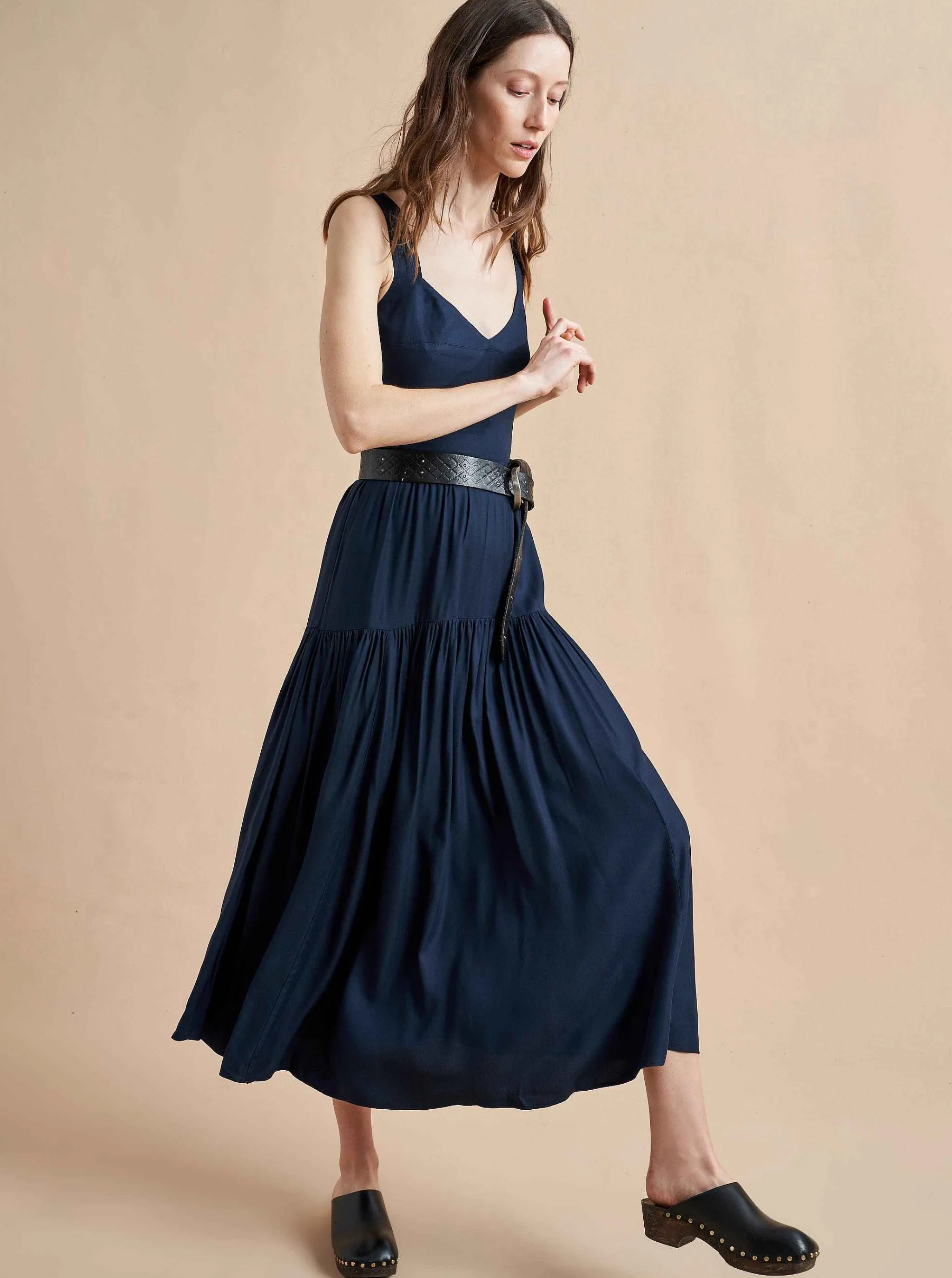 La Ligne Midi Dresses*Laura Lee Dress Navy