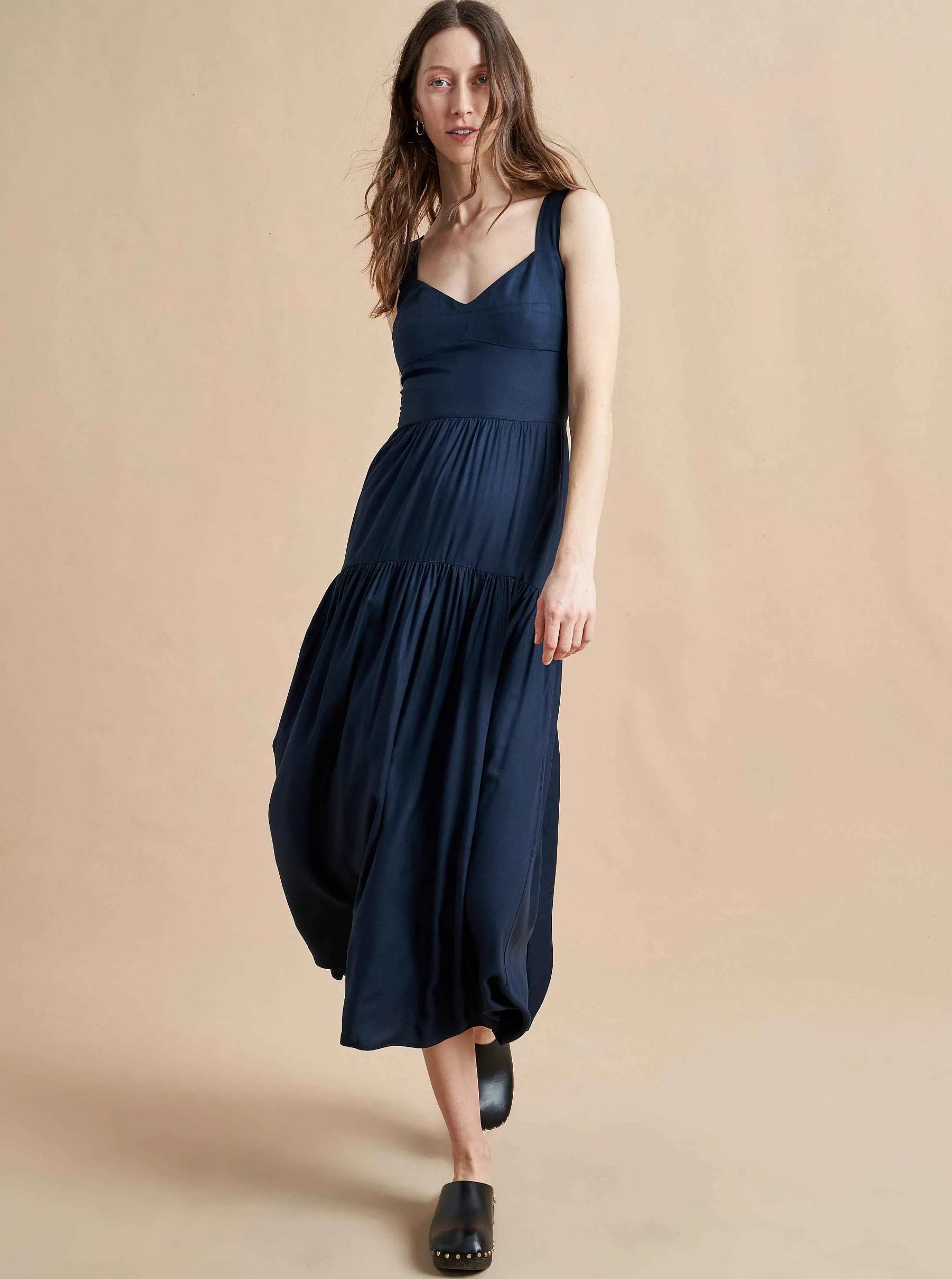 La Ligne Midi Dresses*Laura Lee Dress Navy