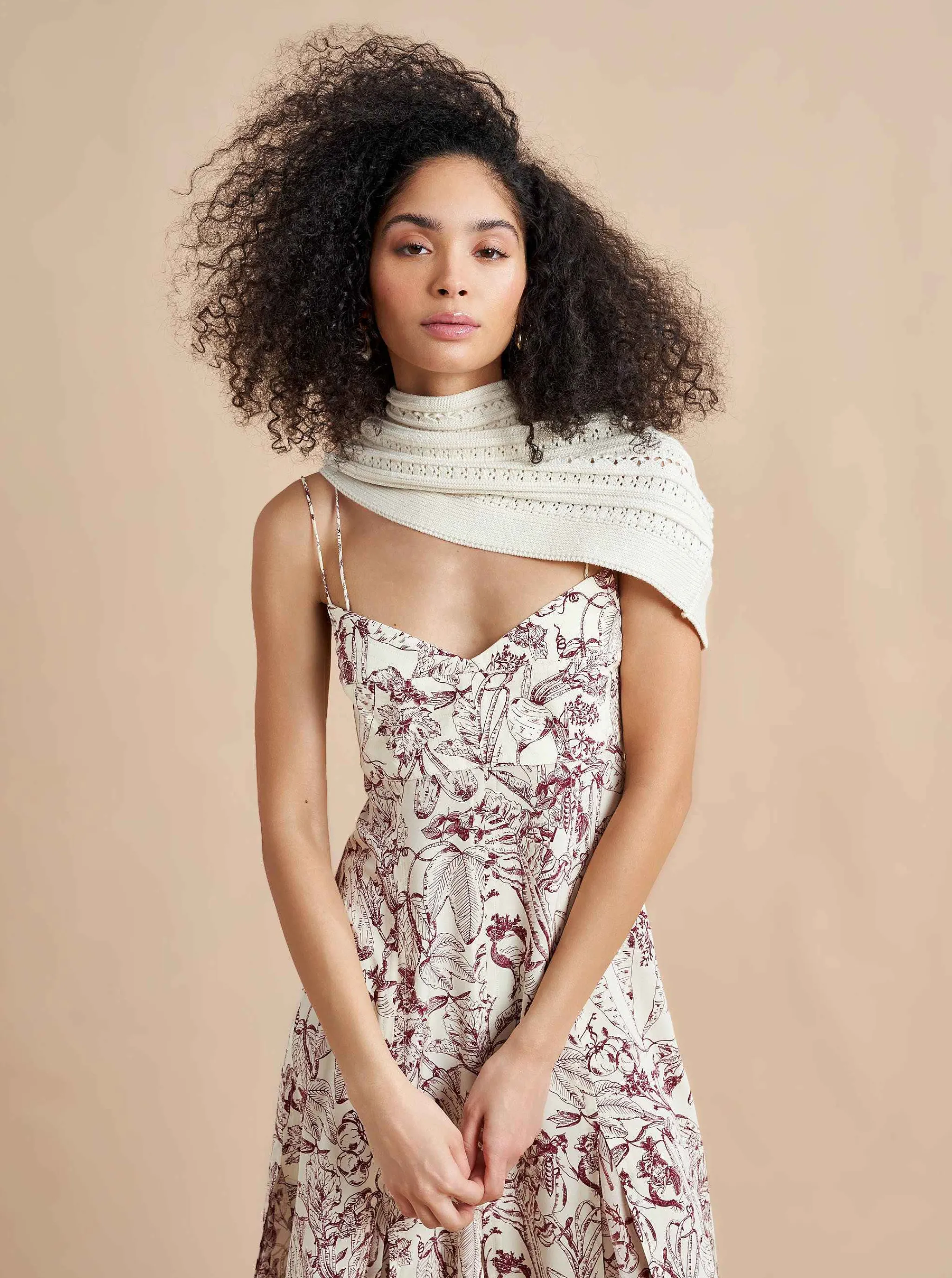 La Ligne Midi Dresses*Luca Dress Burgundy Toile