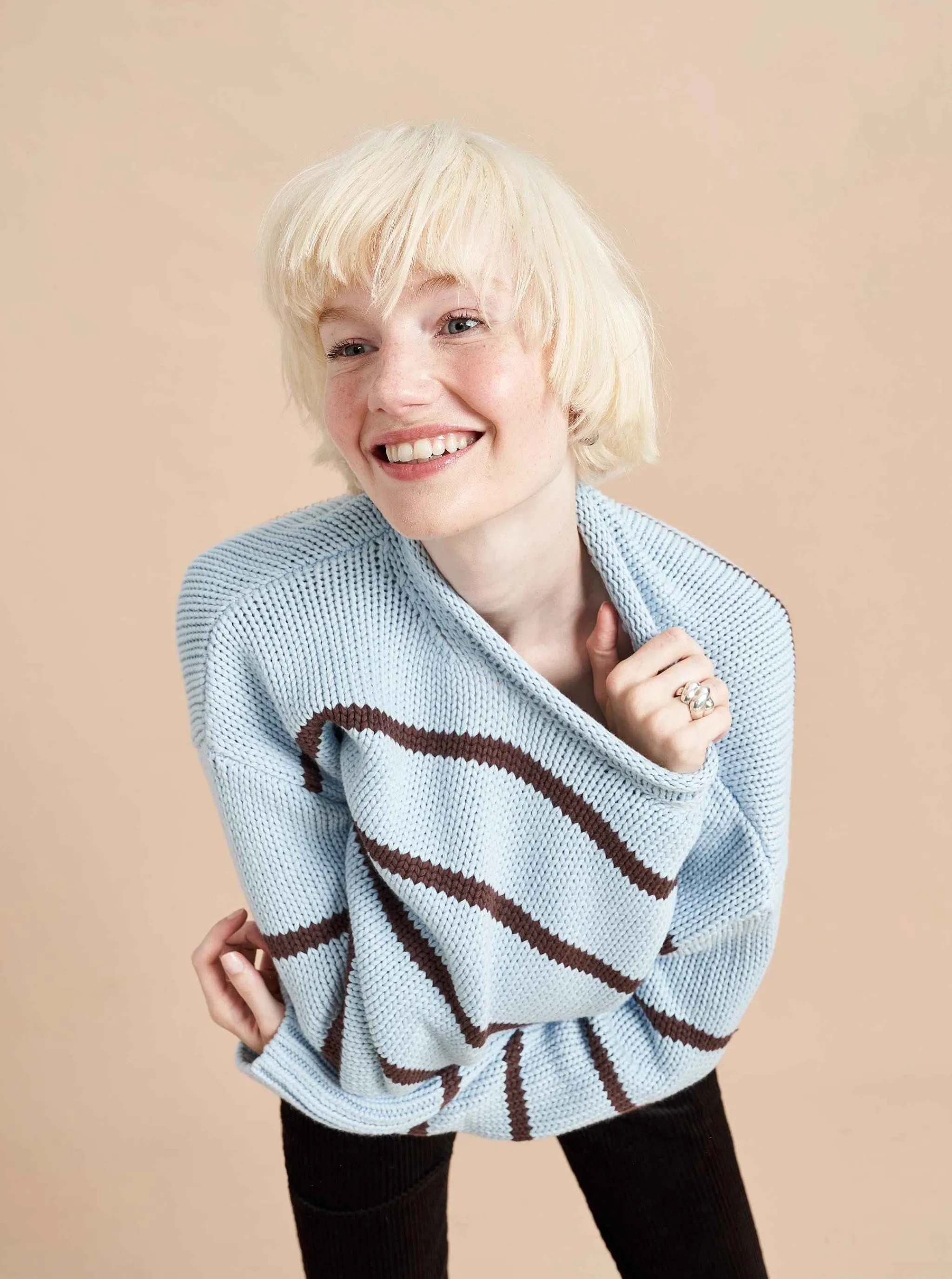 La Ligne Sweaters*Marina Sweater Sky/Chocolate