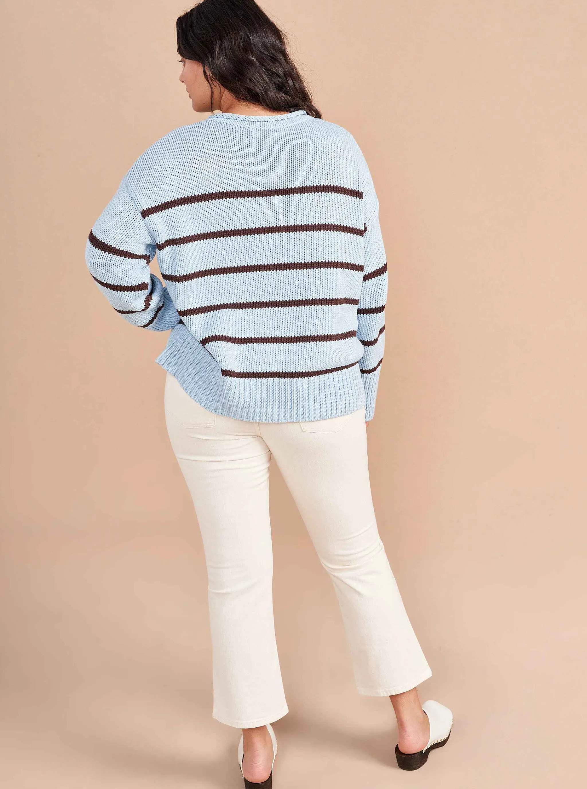 La Ligne Sweaters*Marina Sweater Sky/Chocolate