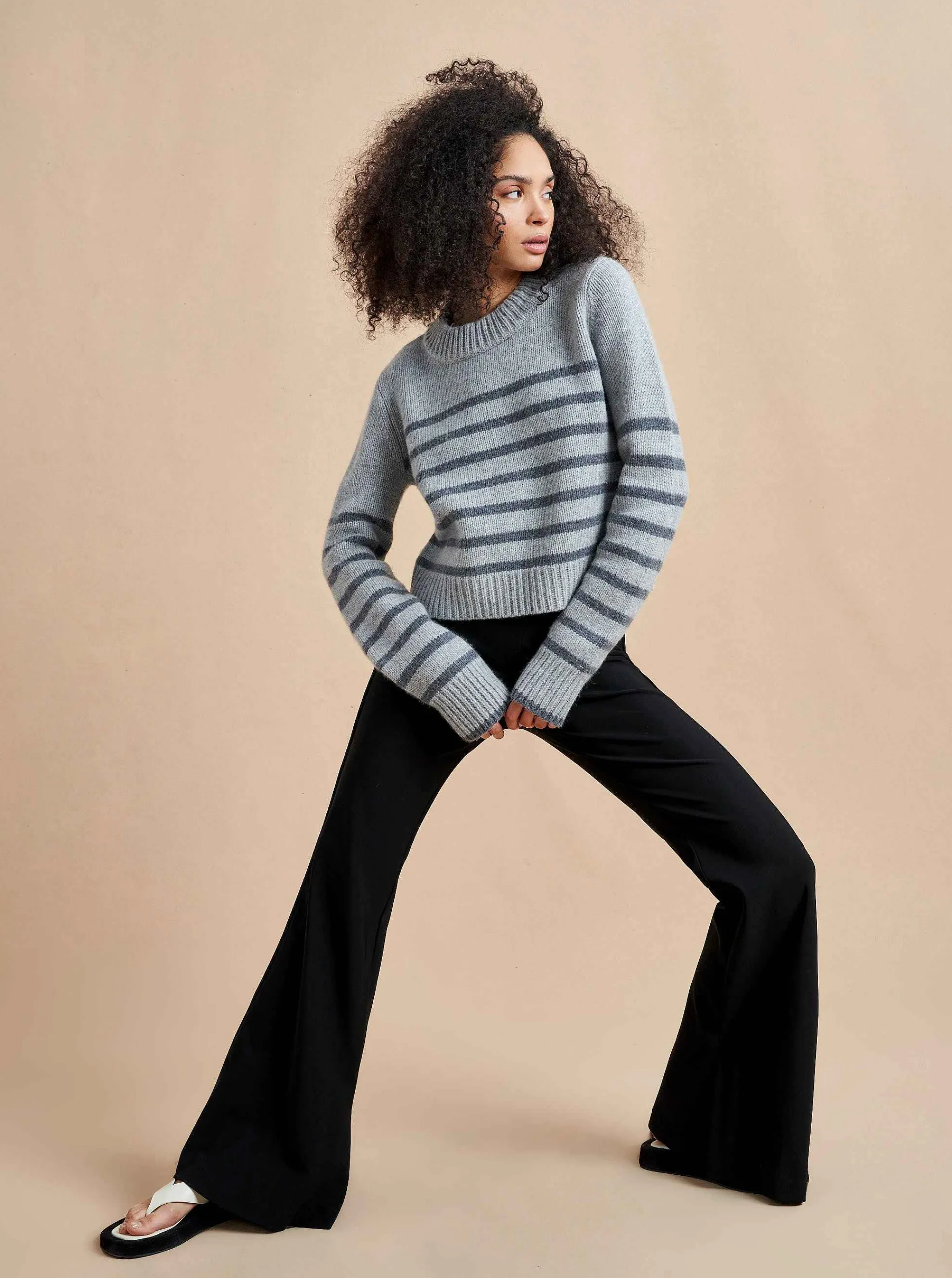 La Ligne Sweaters*Mini Marin Sweater Grey/Dark Grey