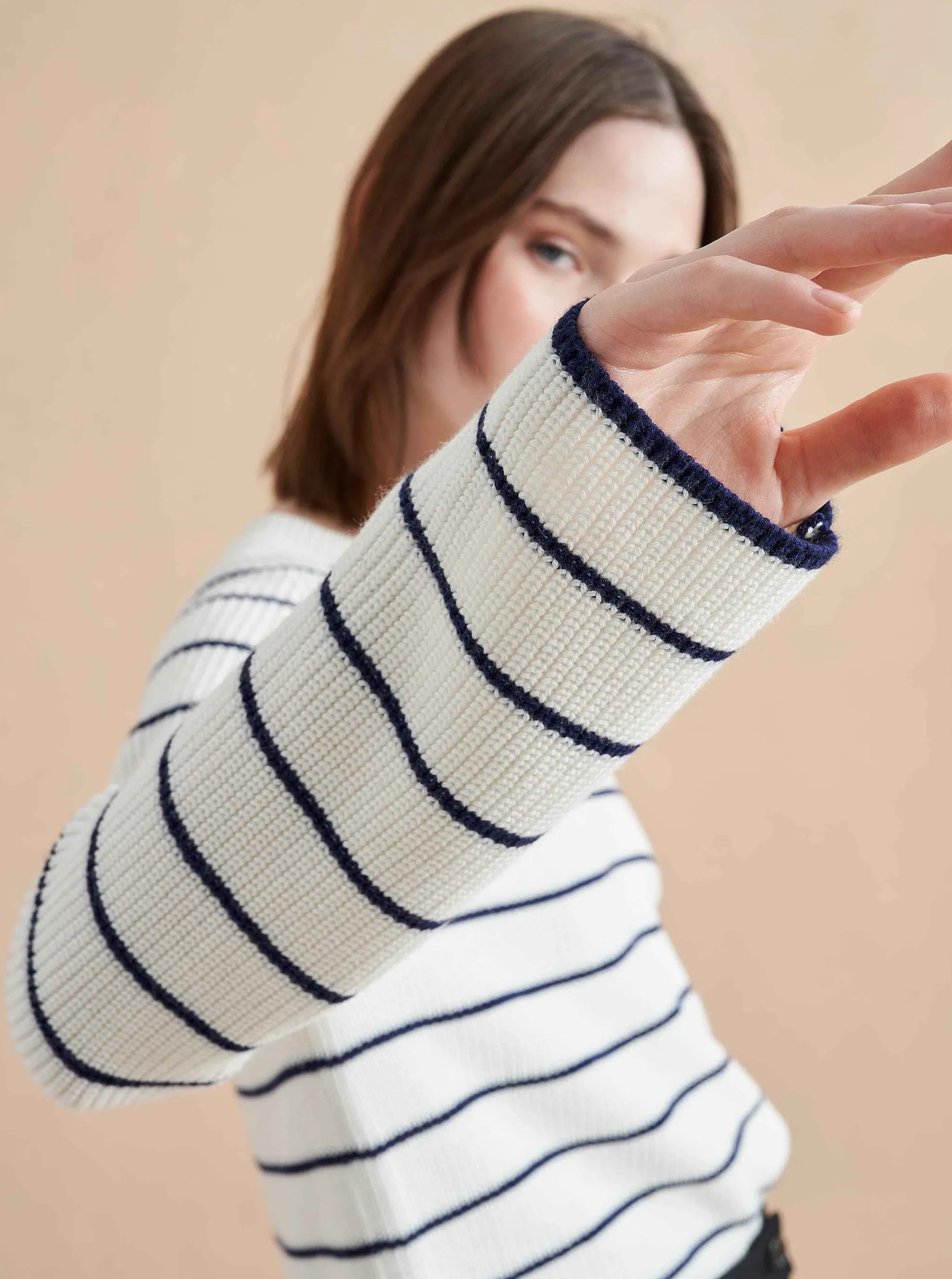 La Ligne Sweaters*Claude Sweater Cream/Navy