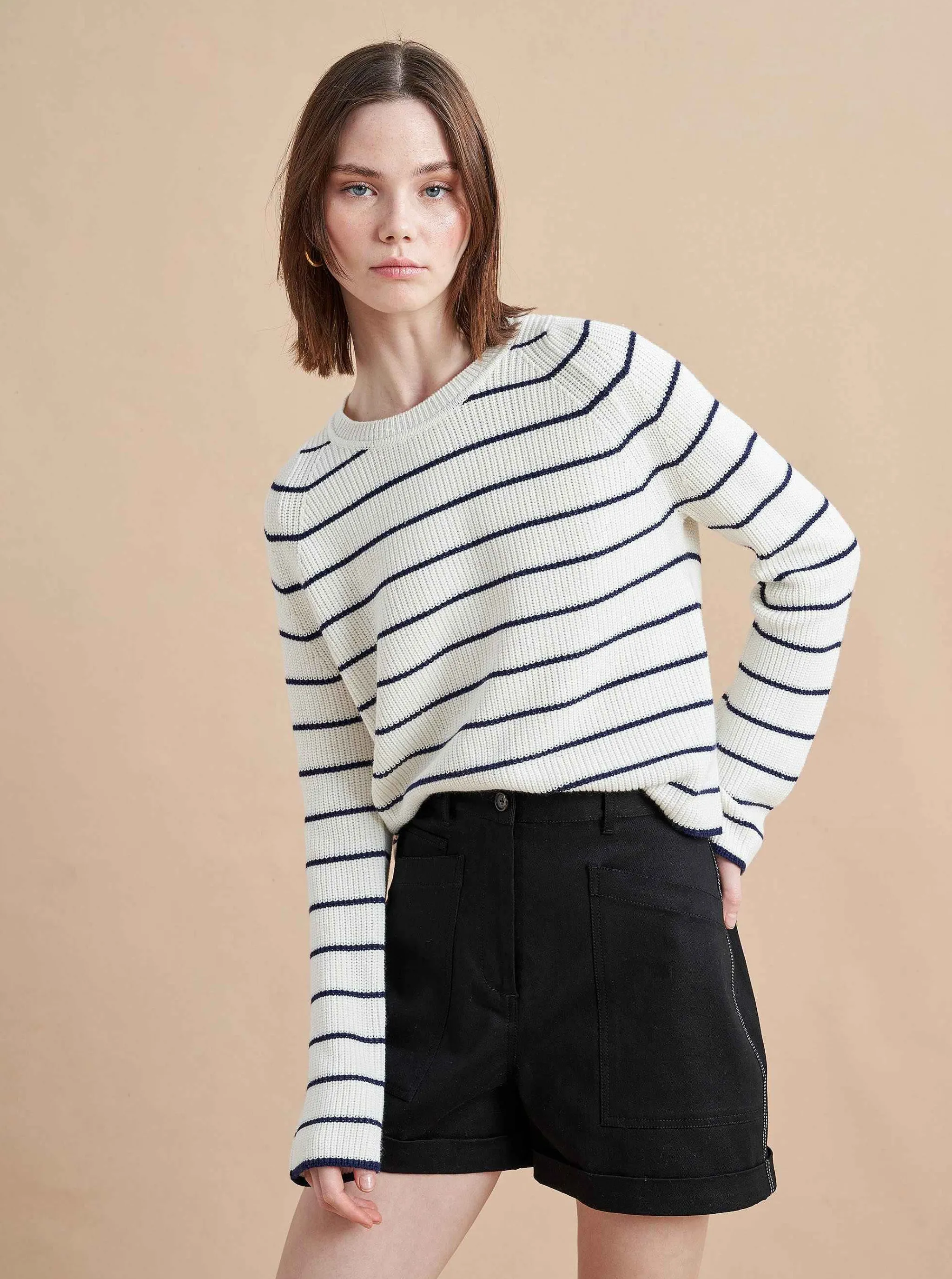 La Ligne Sweaters*Claude Sweater Cream/Navy