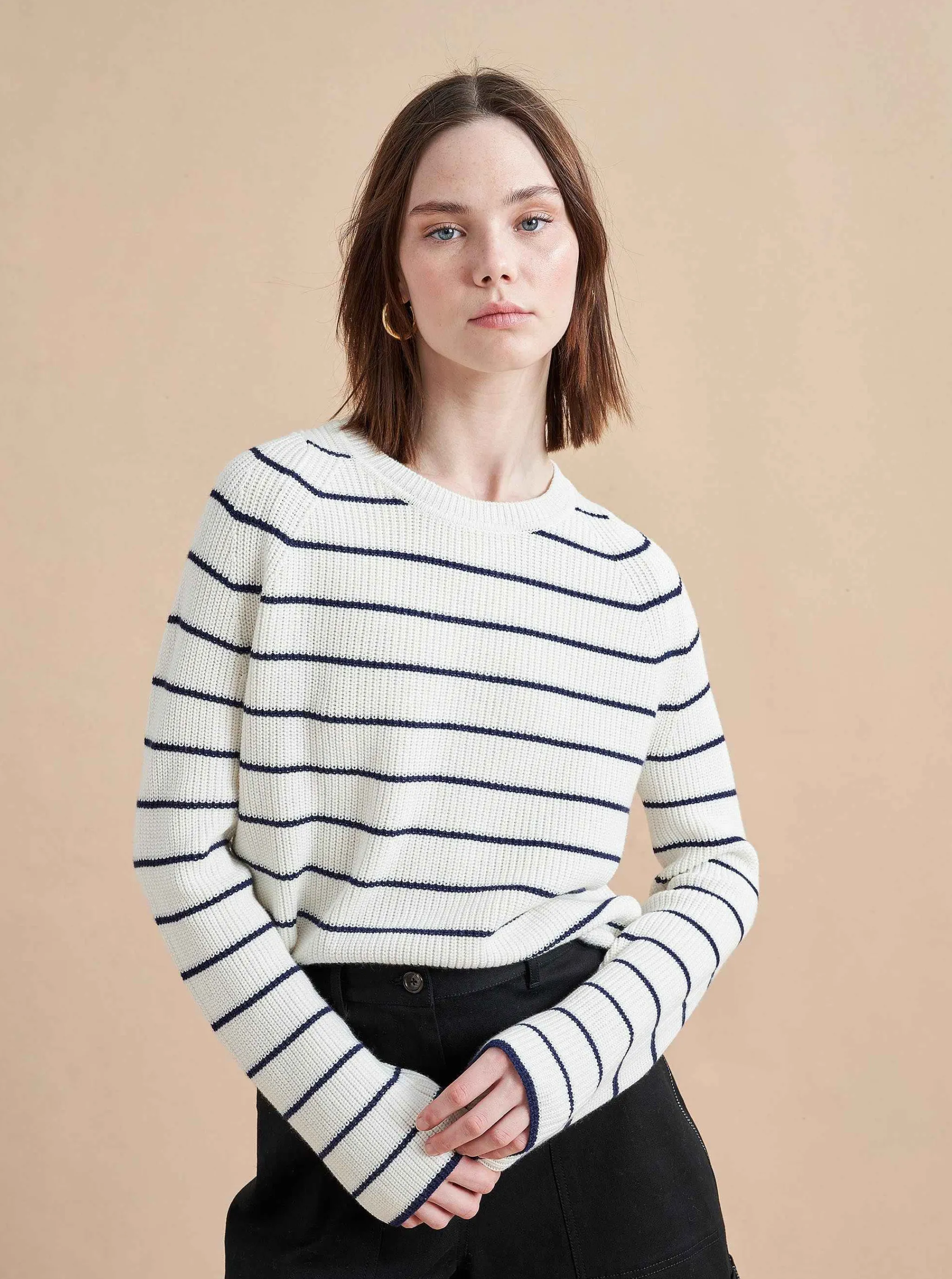 La Ligne Sweaters*Claude Sweater Cream/Navy