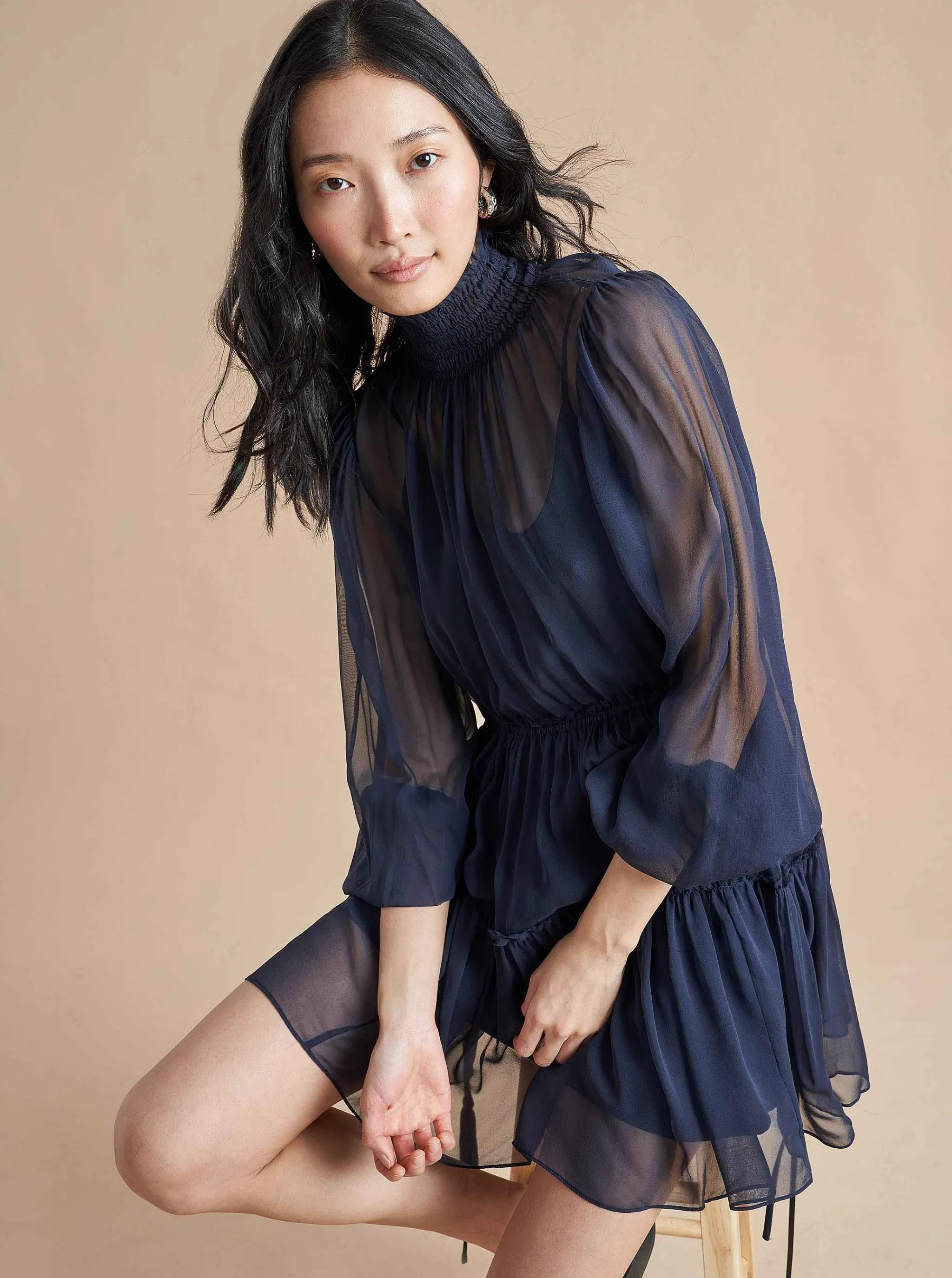 La Ligne Mini Dresses*Chiara Dress Navy