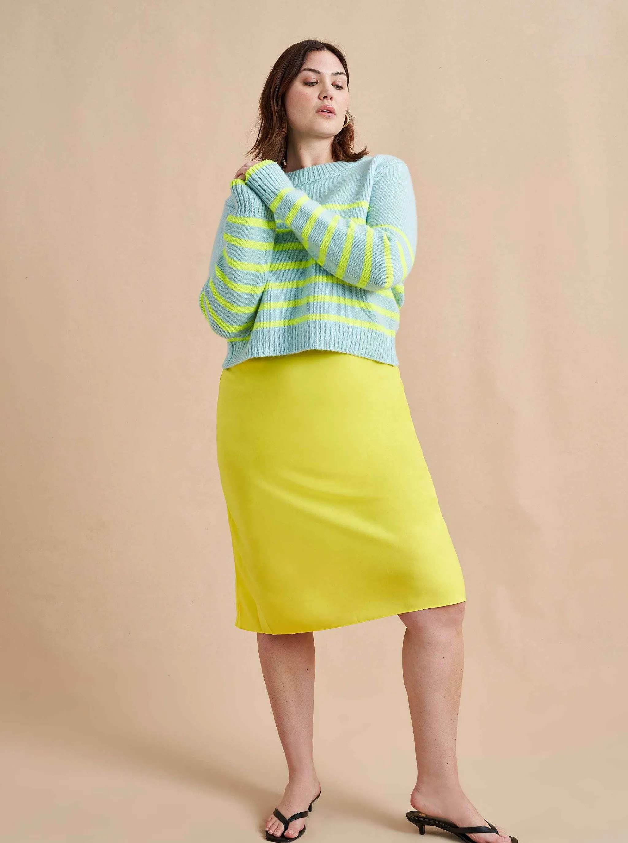 La Ligne Sweaters*Mini Marin Sweater Ice/Lime