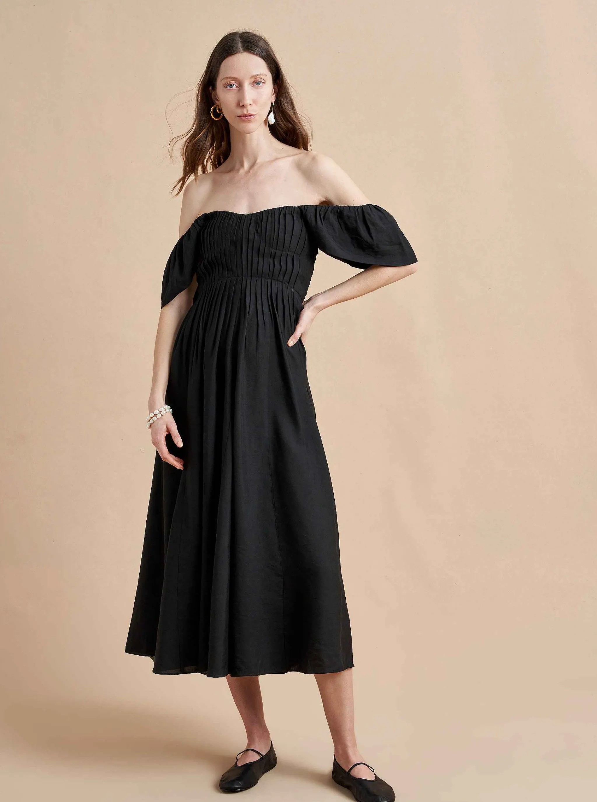 La Ligne Midi Dresses*Flavia Dress Black