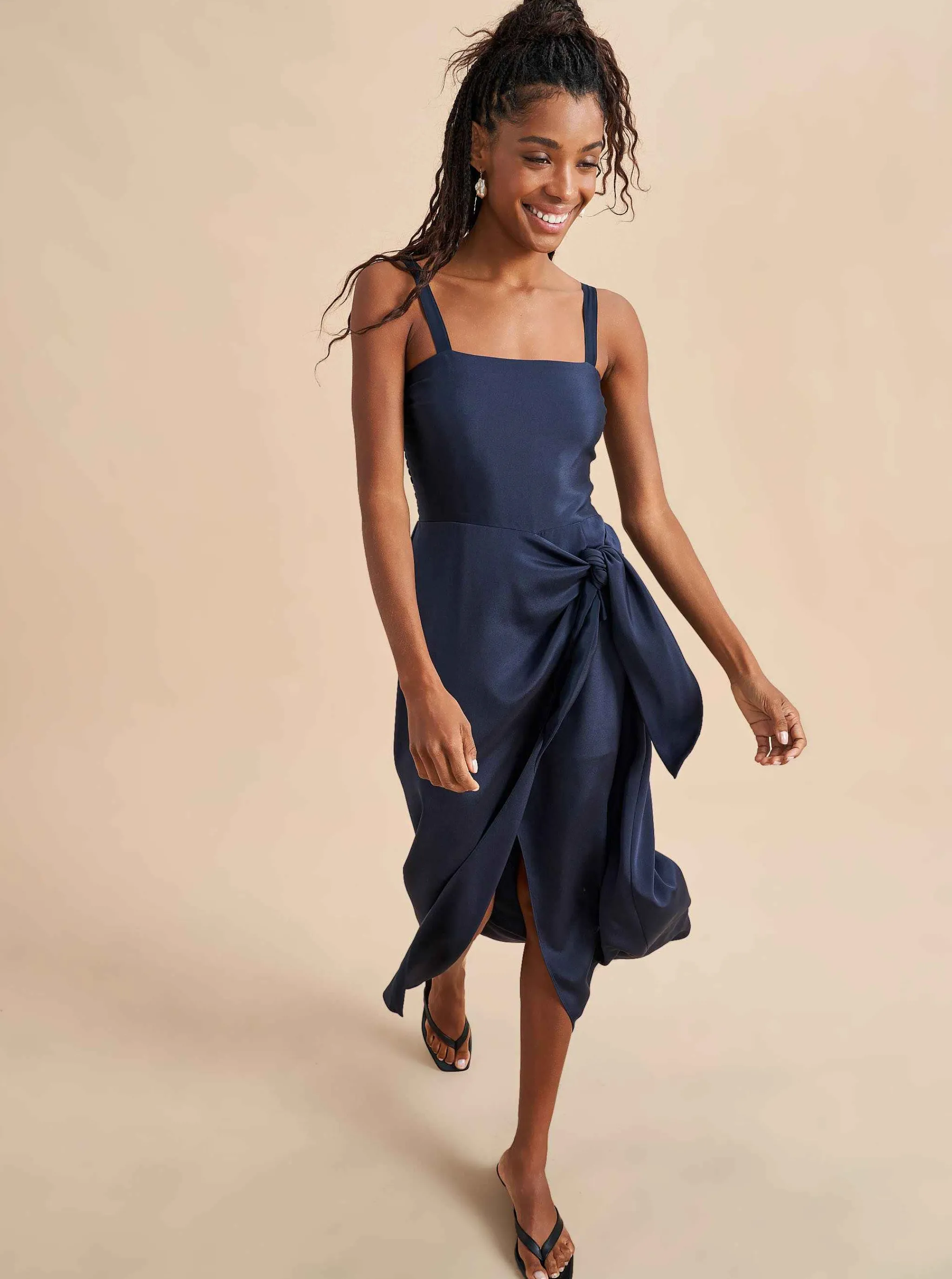 La Ligne Midi Dresses*Mia Dress Navy
