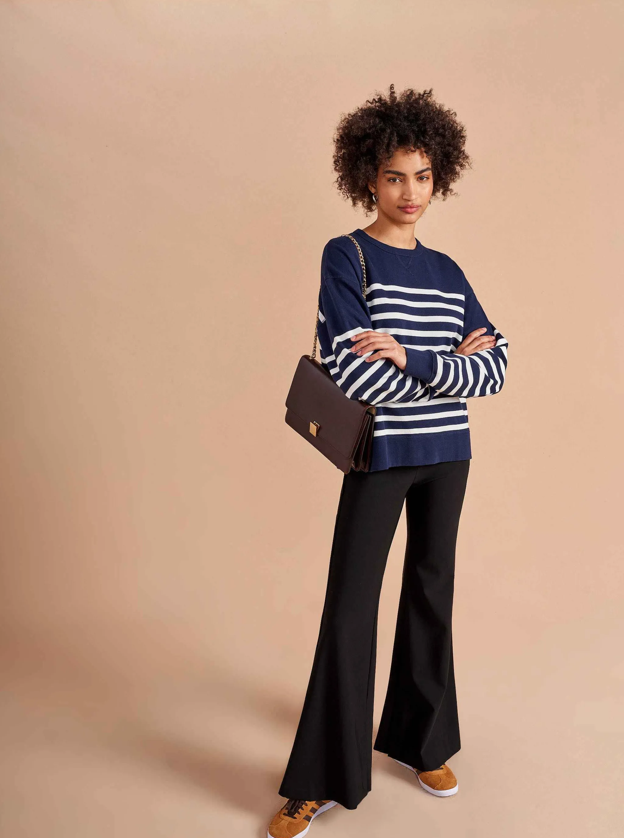 La Ligne Sweatshirts & Hoodies*James Sweatshirt Navy/Ivory