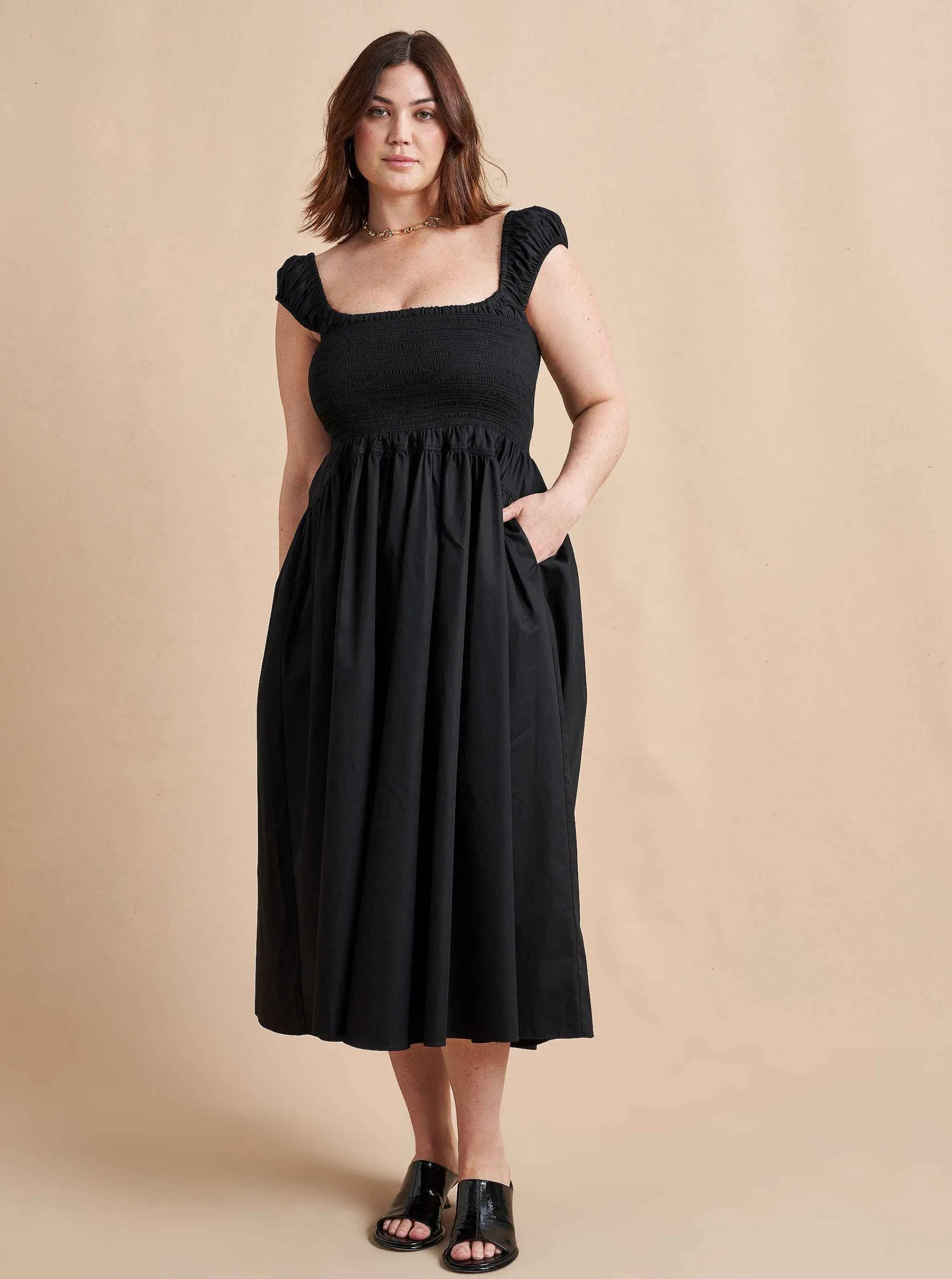 La Ligne Midi Dresses*Vivian Dress Black