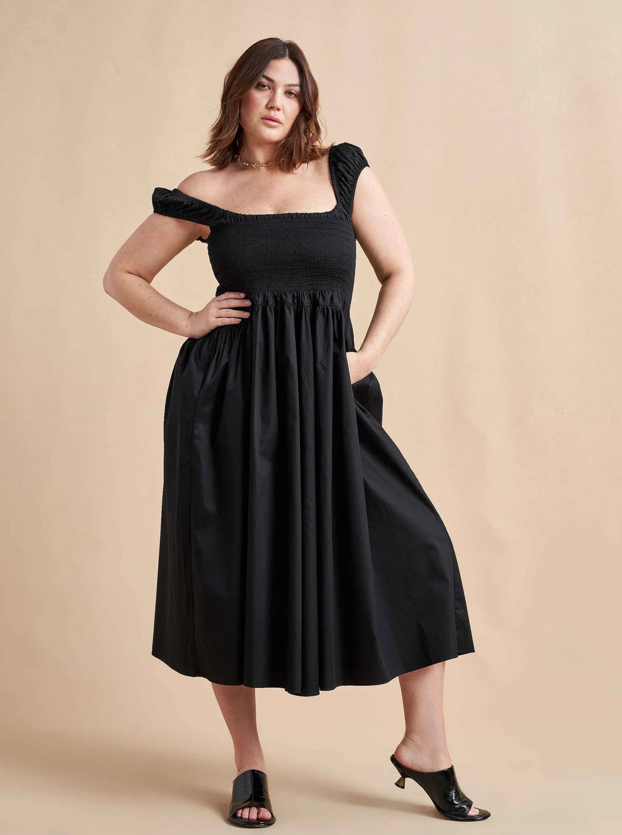 La Ligne Midi Dresses*Vivian Dress Black
