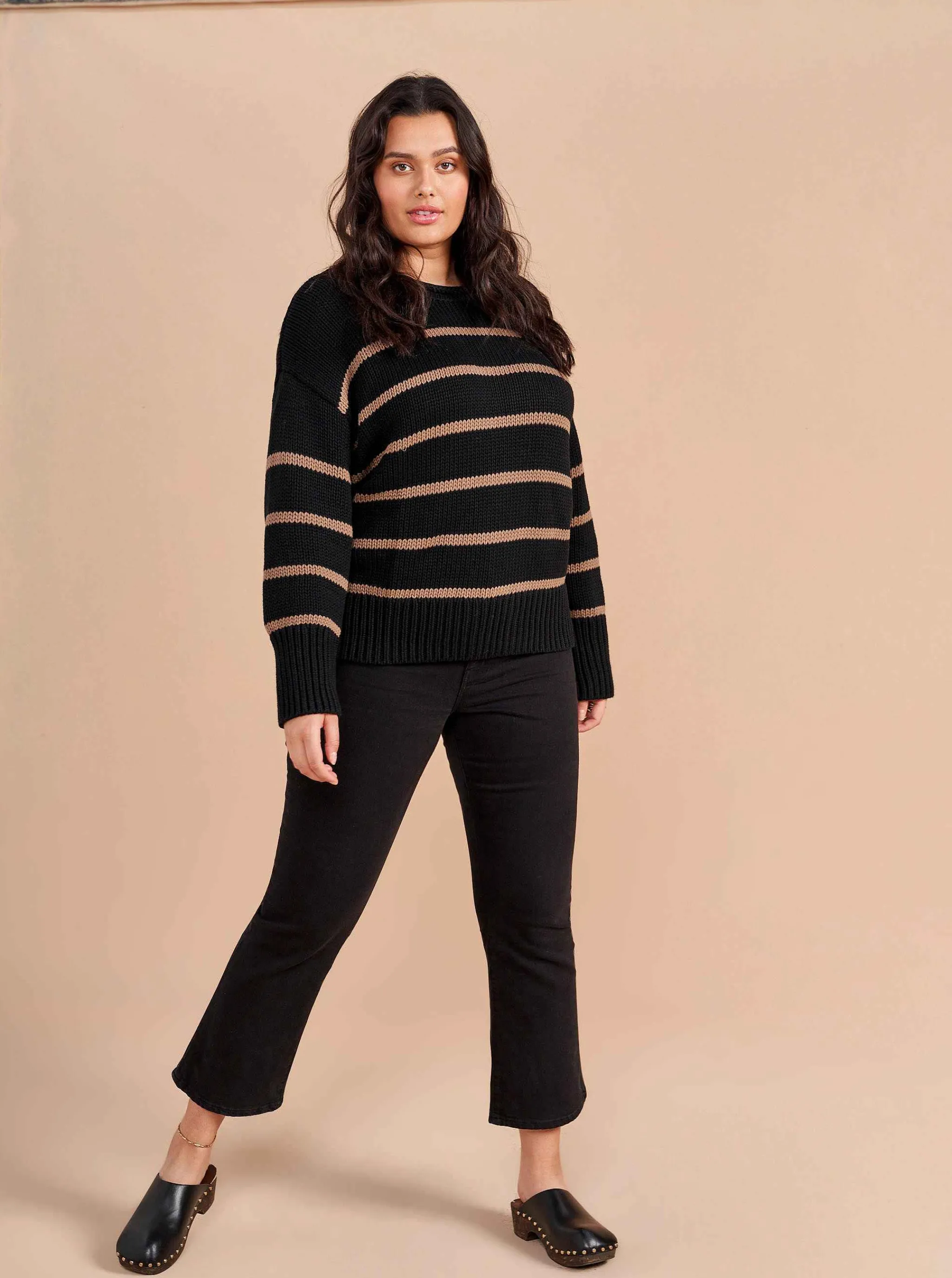 La Ligne Sweaters*Marina Sweater Black/Tan