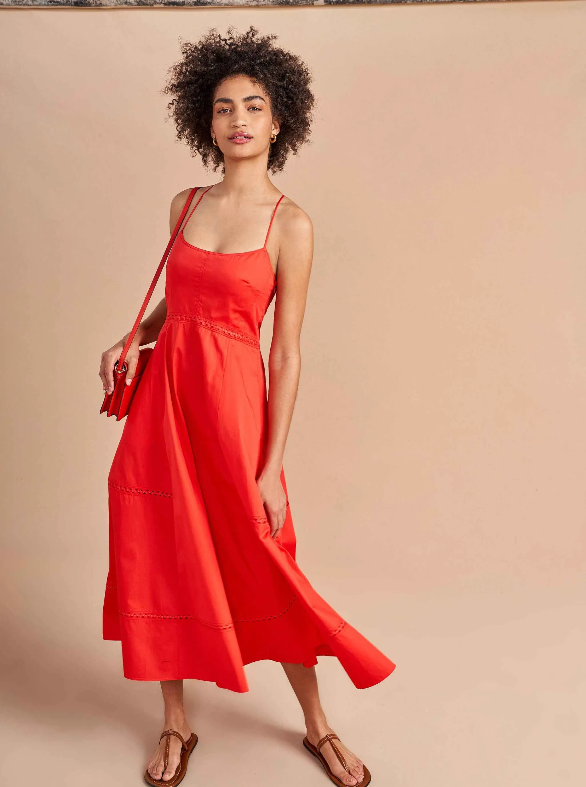 La Ligne Midi Dresses*Hayley Dress Poppy