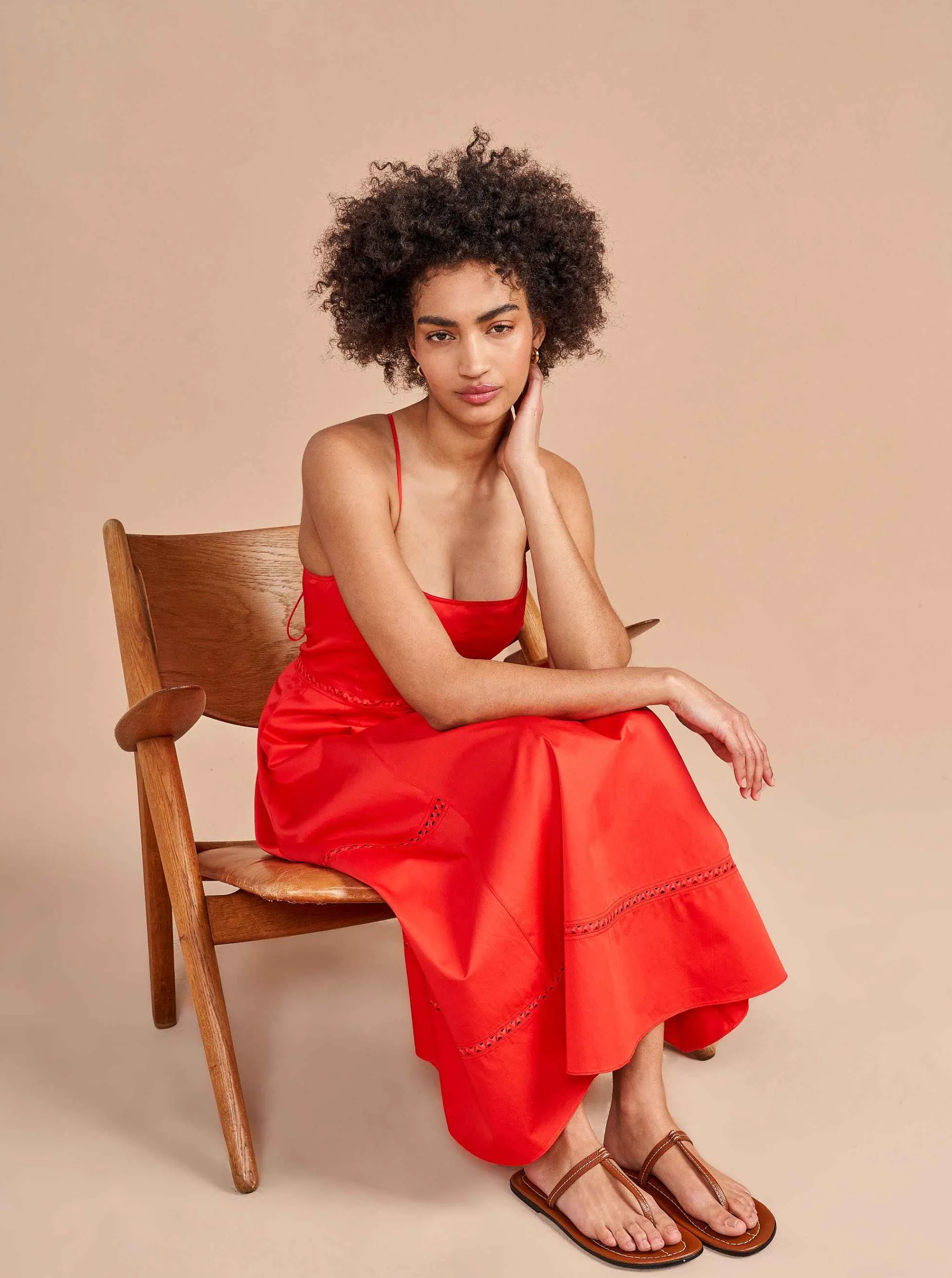 La Ligne Midi Dresses*Hayley Dress Poppy