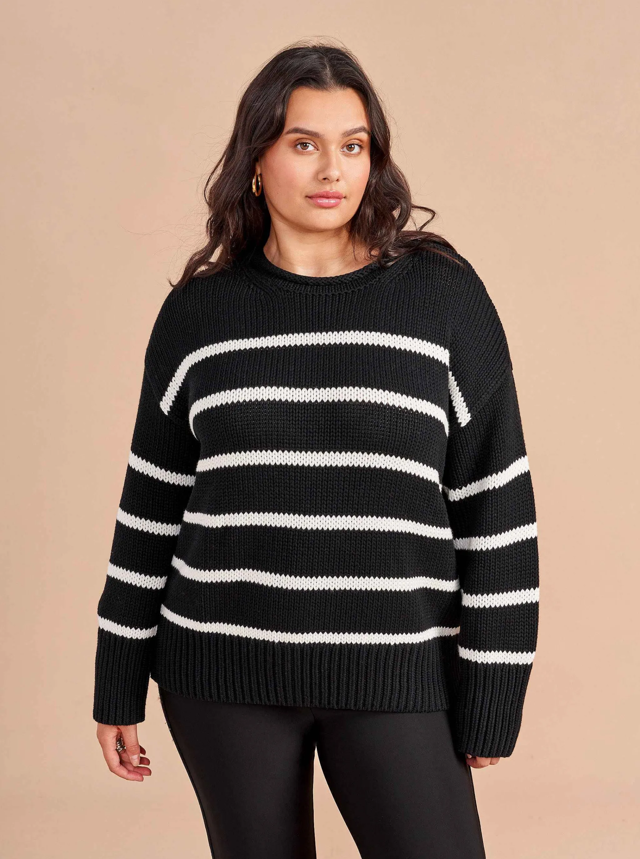 La Ligne Sweaters*Marina Sweater Black/White