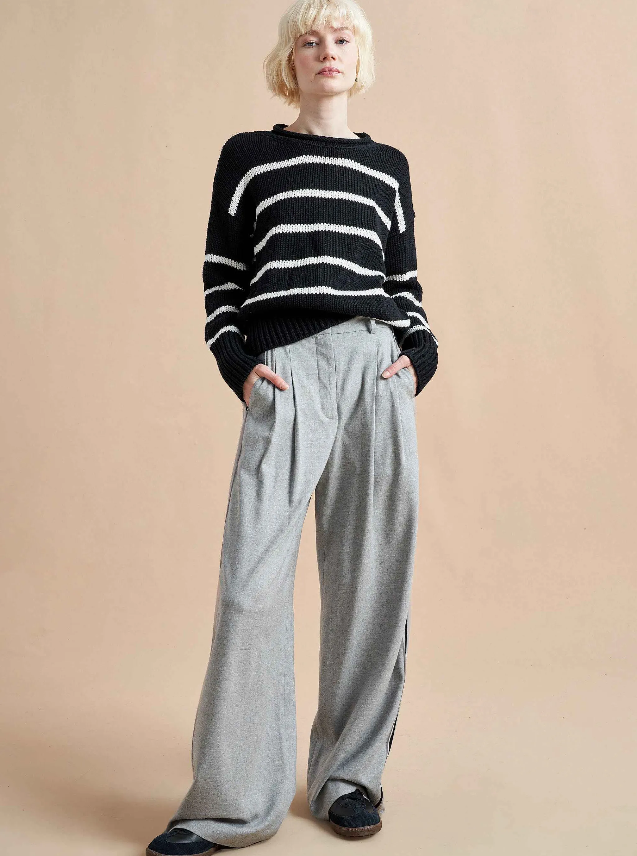 La Ligne Sweaters*Marina Sweater Black/White