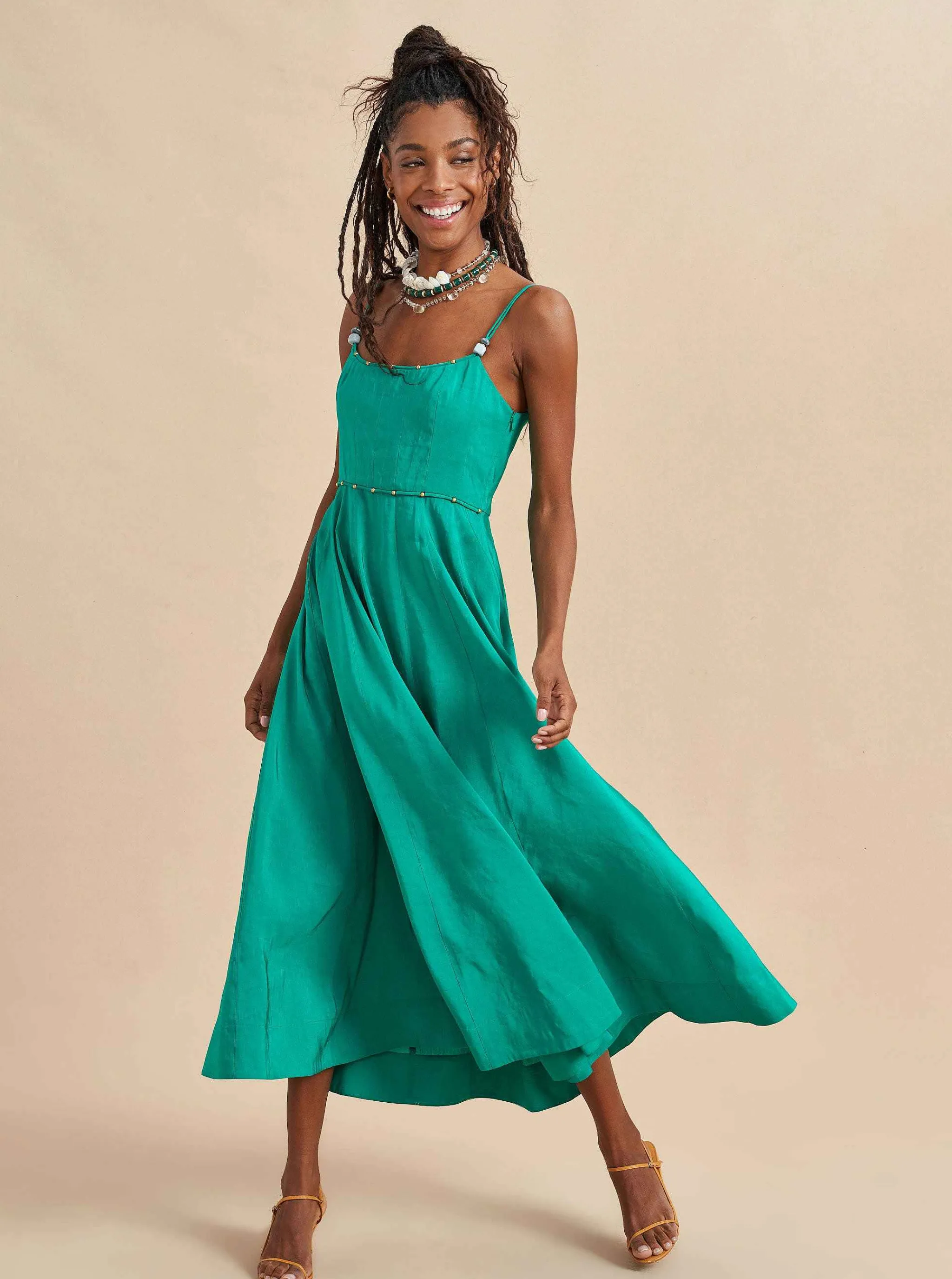 La Ligne Midi Dresses*Disco Dress Kelly Green