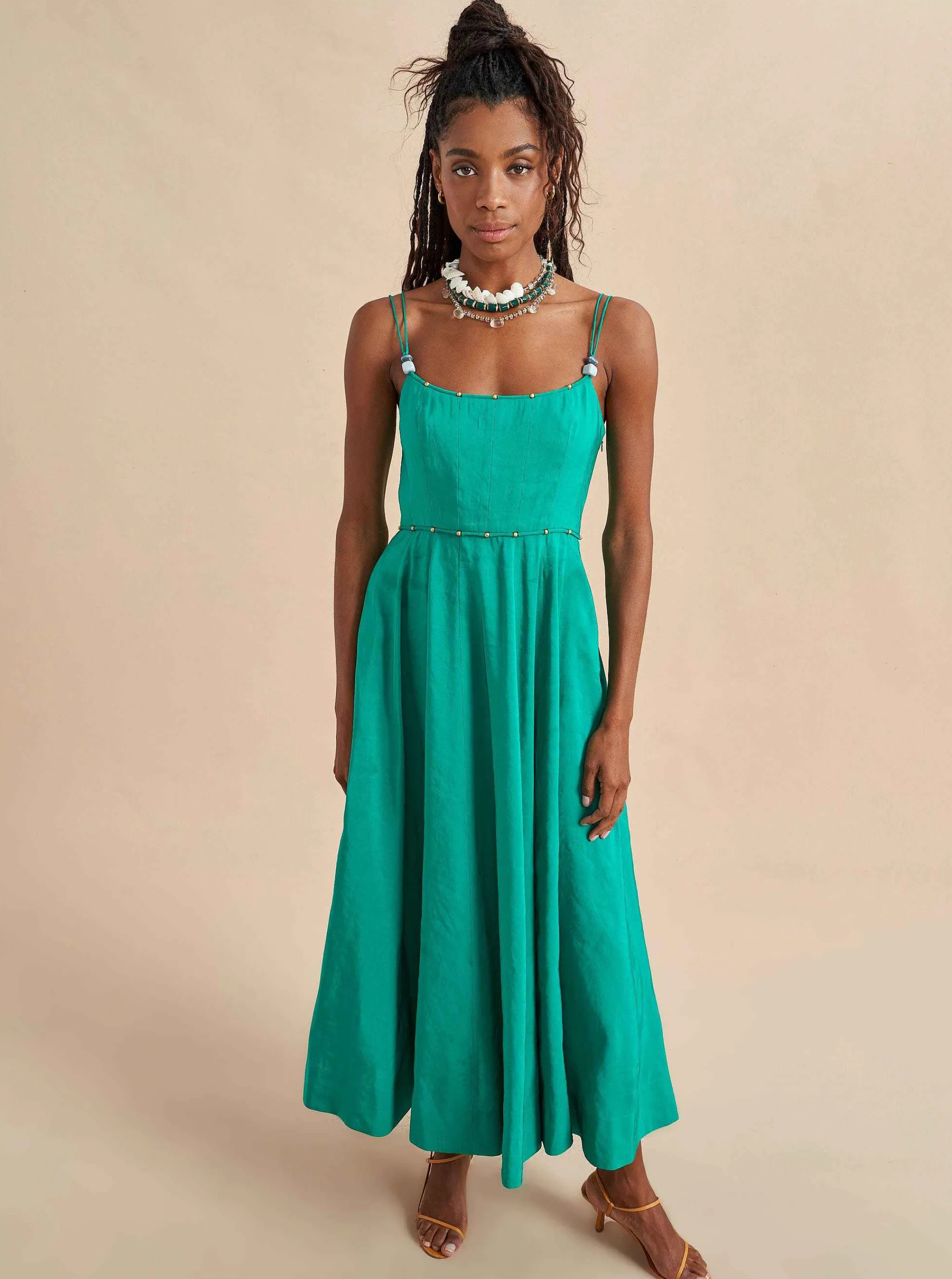 La Ligne Midi Dresses*Disco Dress Kelly Green