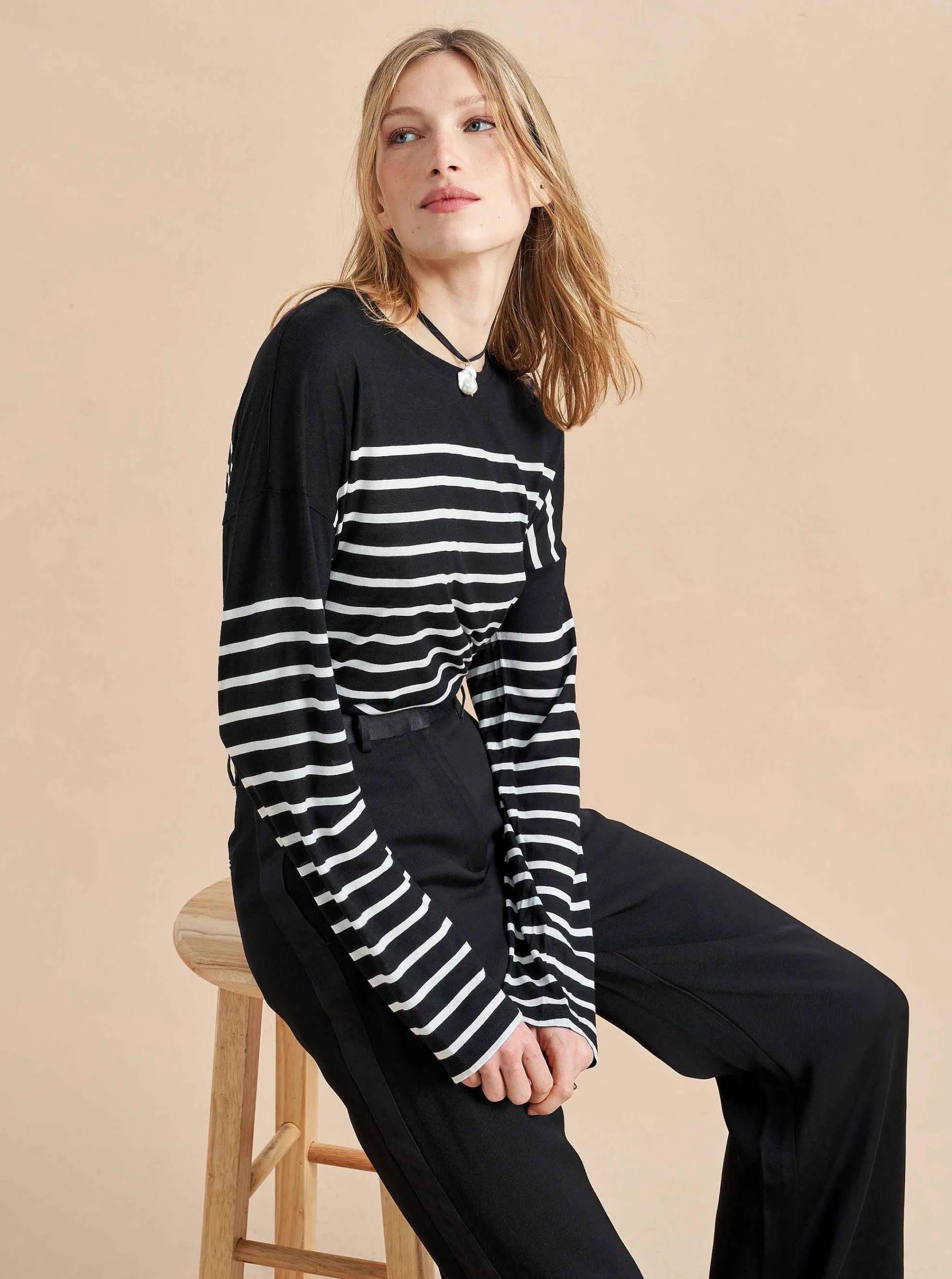 La Ligne Tees*Long Sleeve Teddy Tee