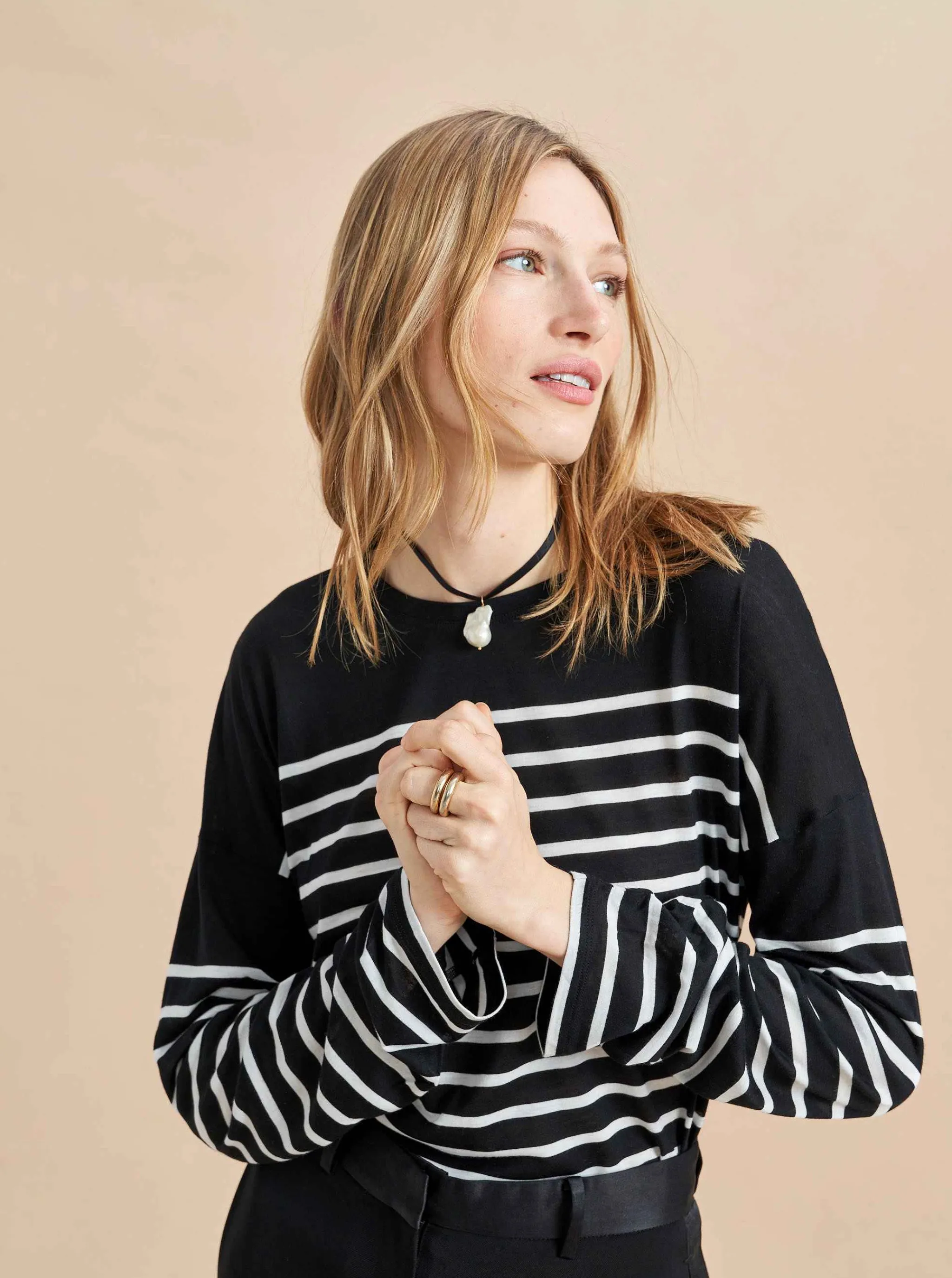 La Ligne Tees*Long Sleeve Teddy Tee