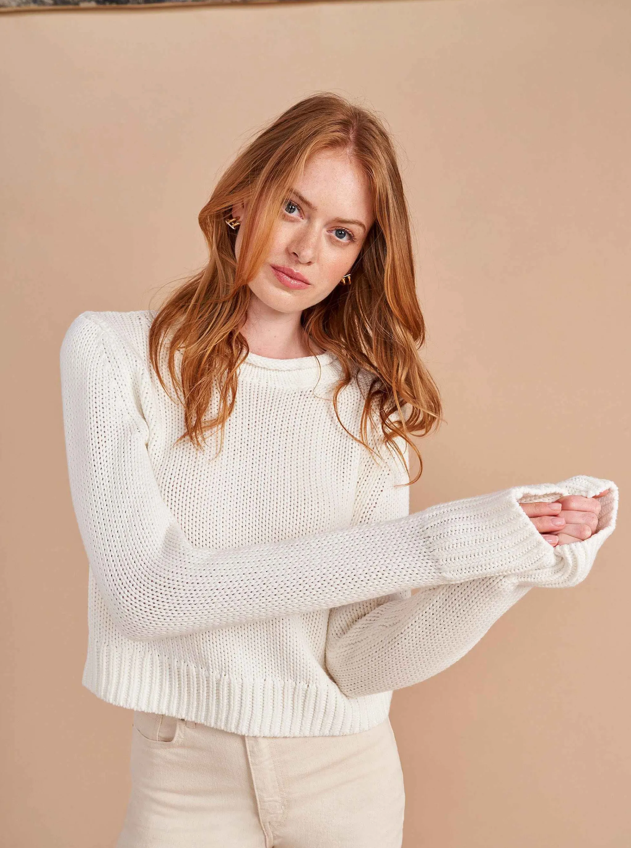 La Ligne Sweaters*Solid Mini Marina Sweater Ivory