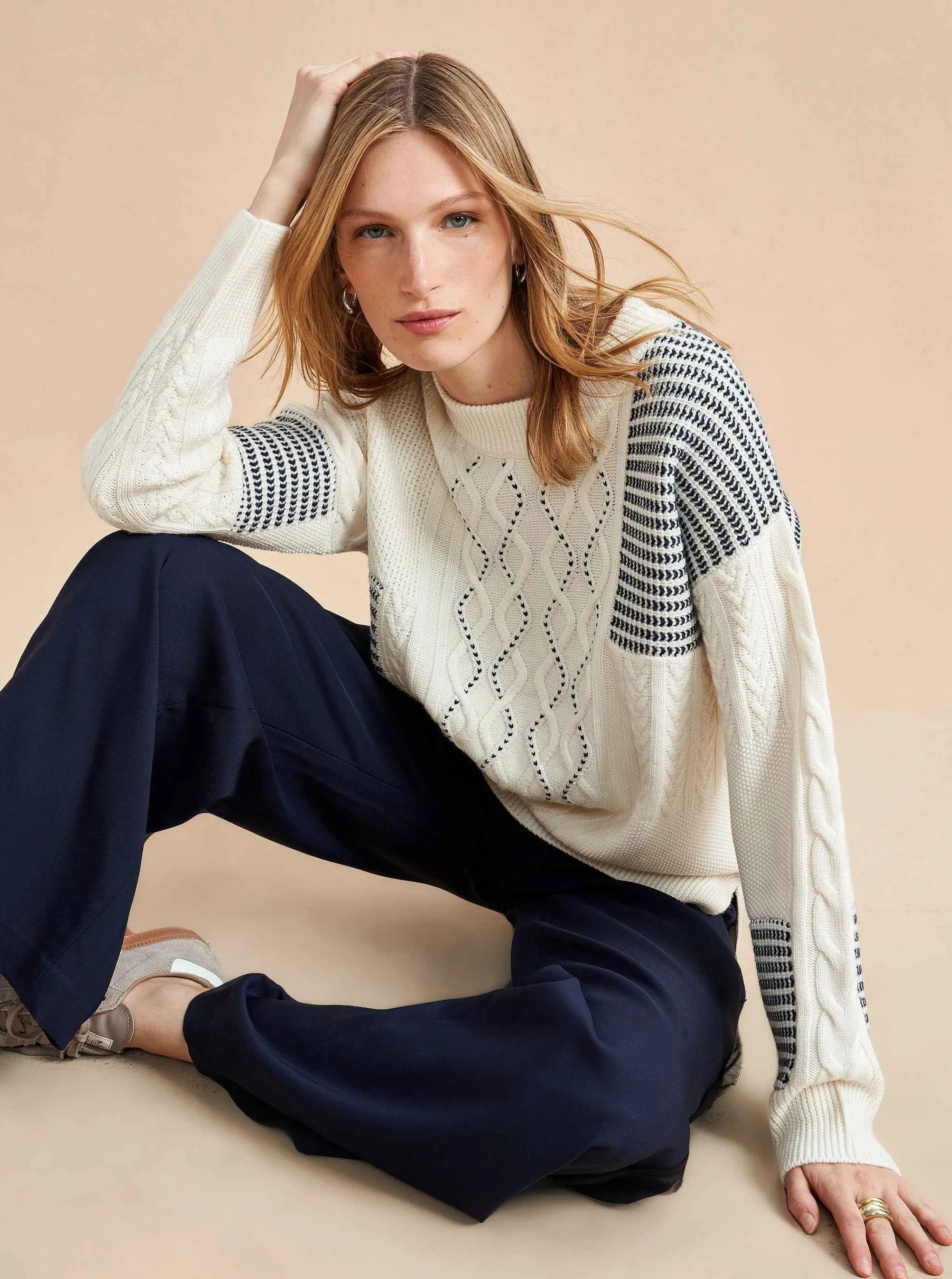 La Ligne Sweaters*Patchwork Cable Sweater