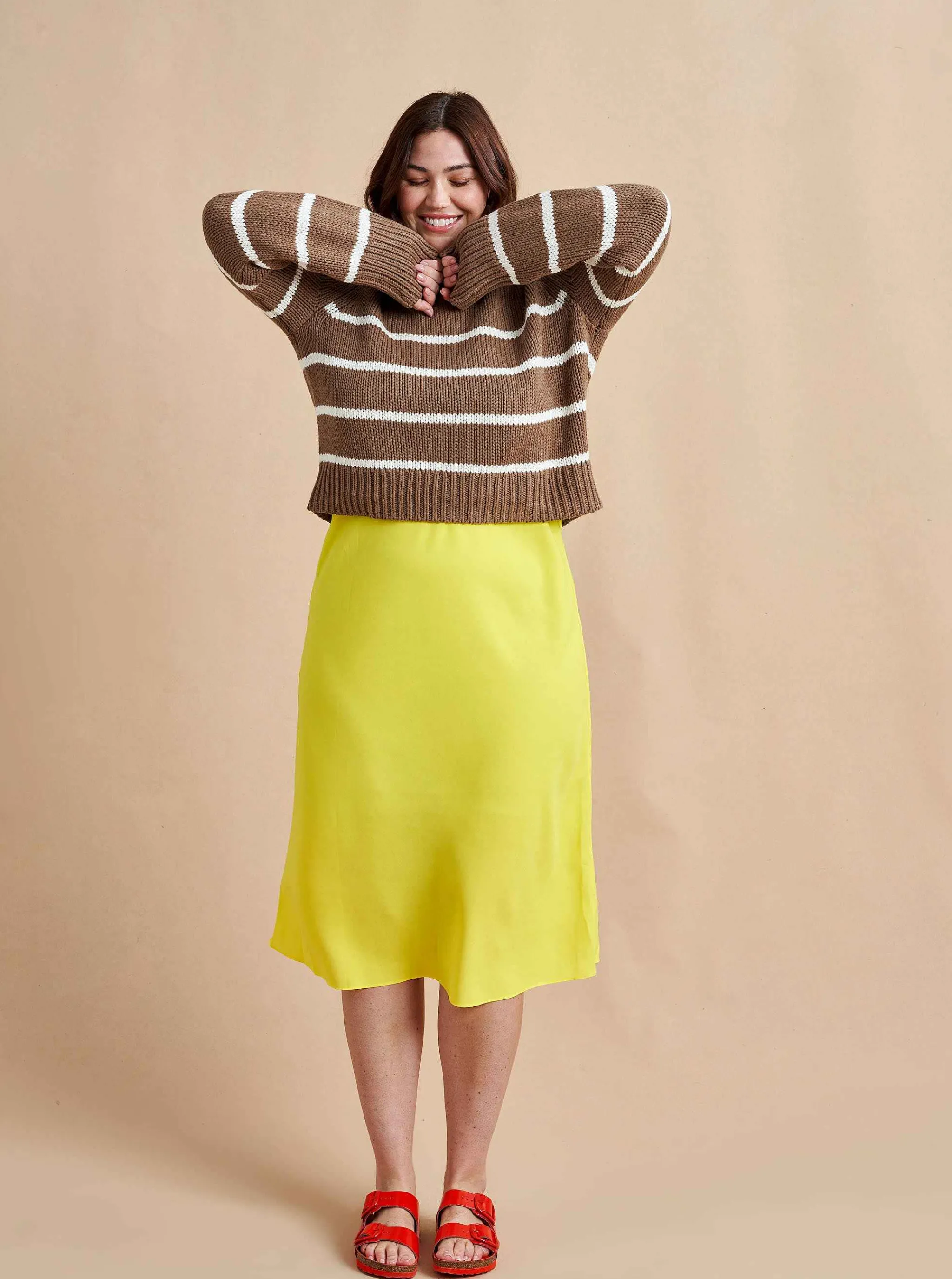 La Ligne Sweaters*Mini Marina Sweater Tan/Cream