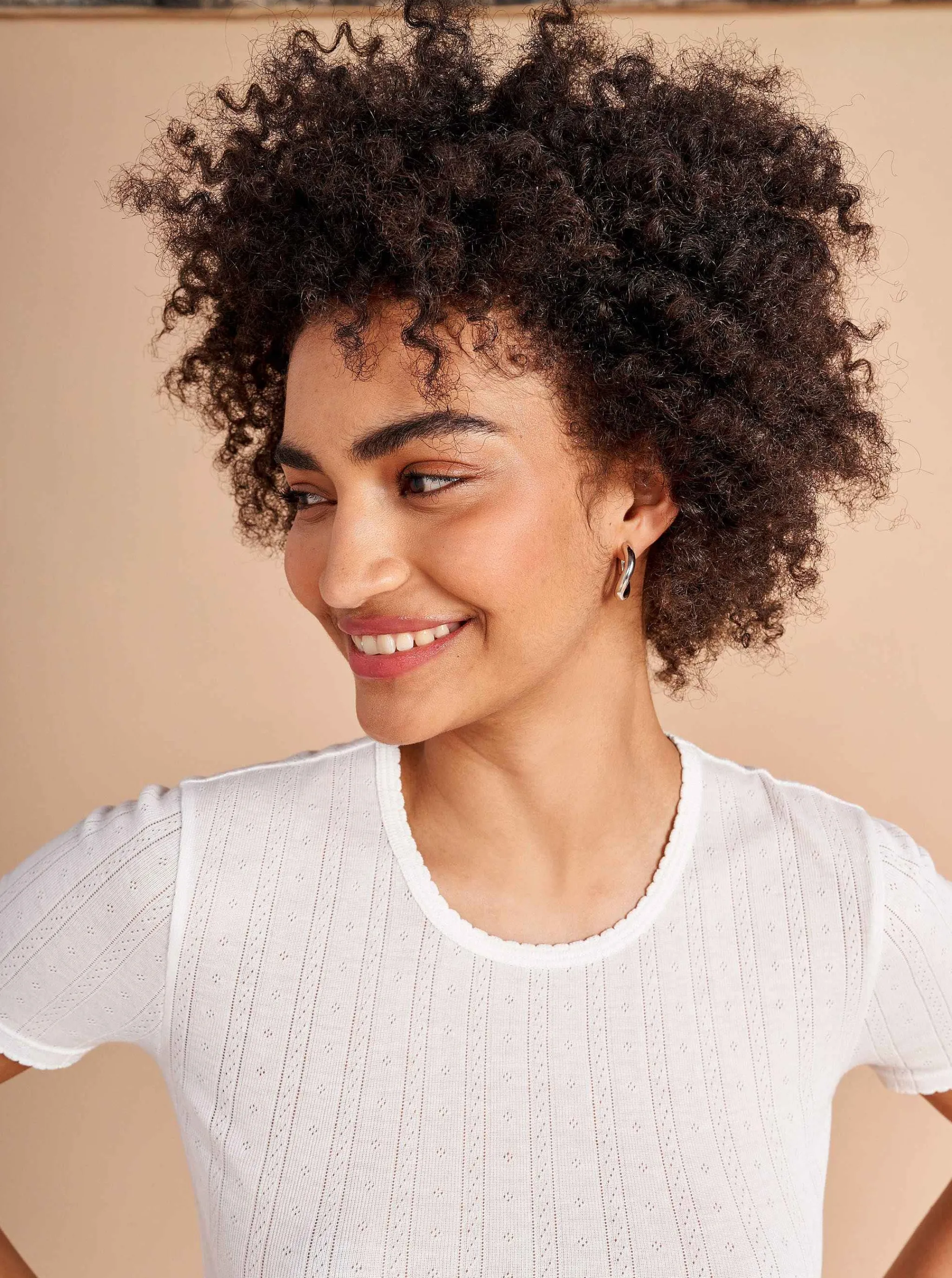 La Ligne Tees*Pointelle Tee Ivory