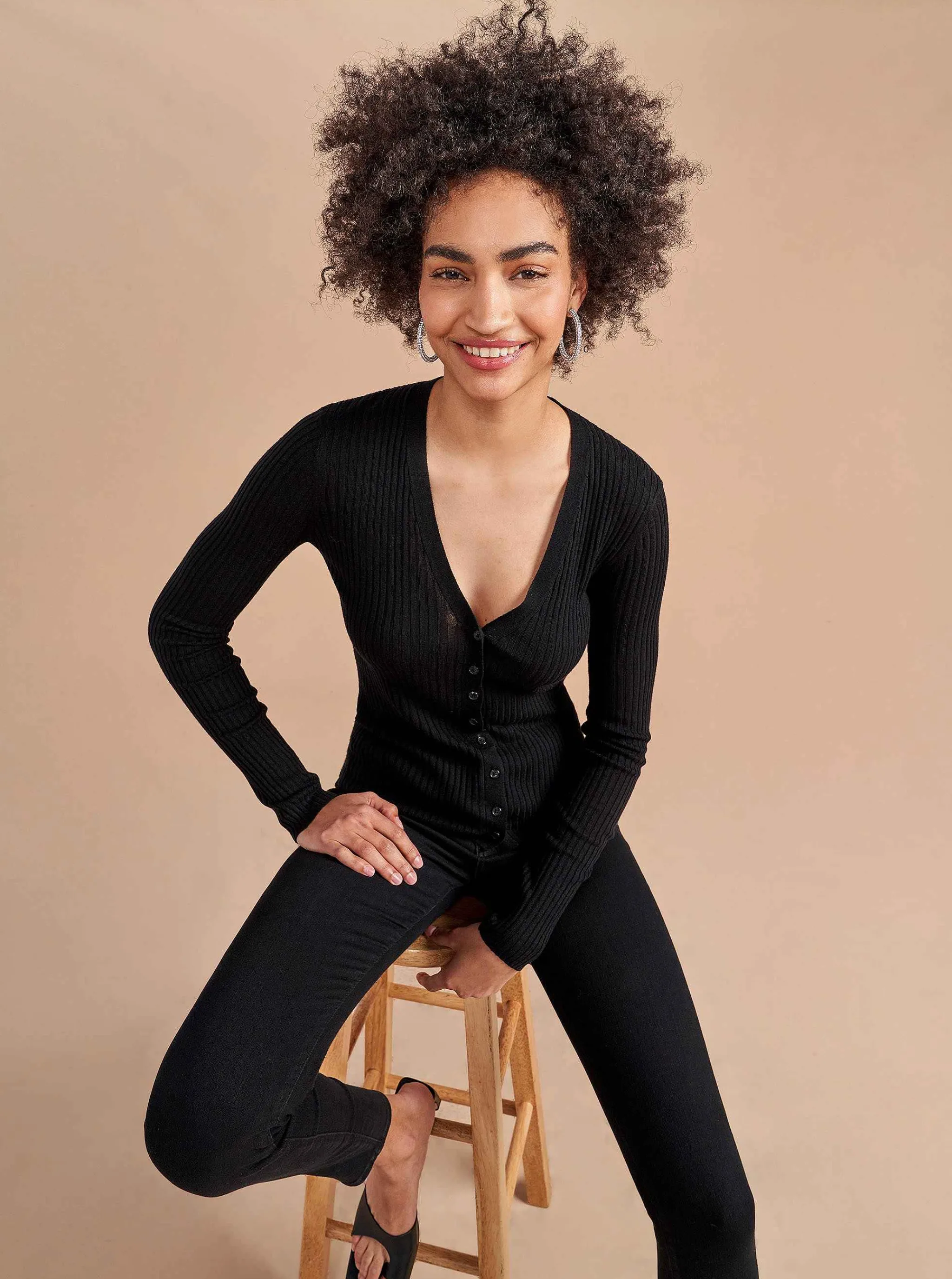 La Ligne Cardigans*Fine Line Cardigan Black