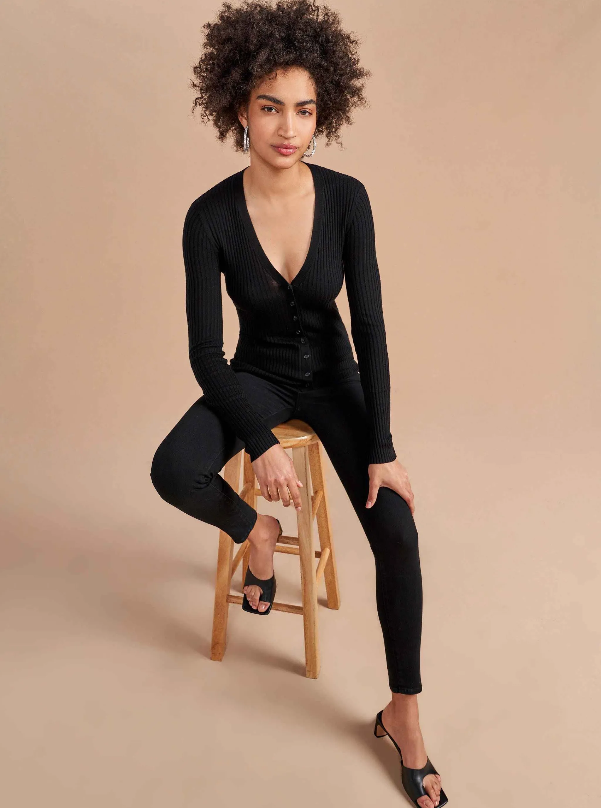 La Ligne Cardigans*Fine Line Cardigan Black