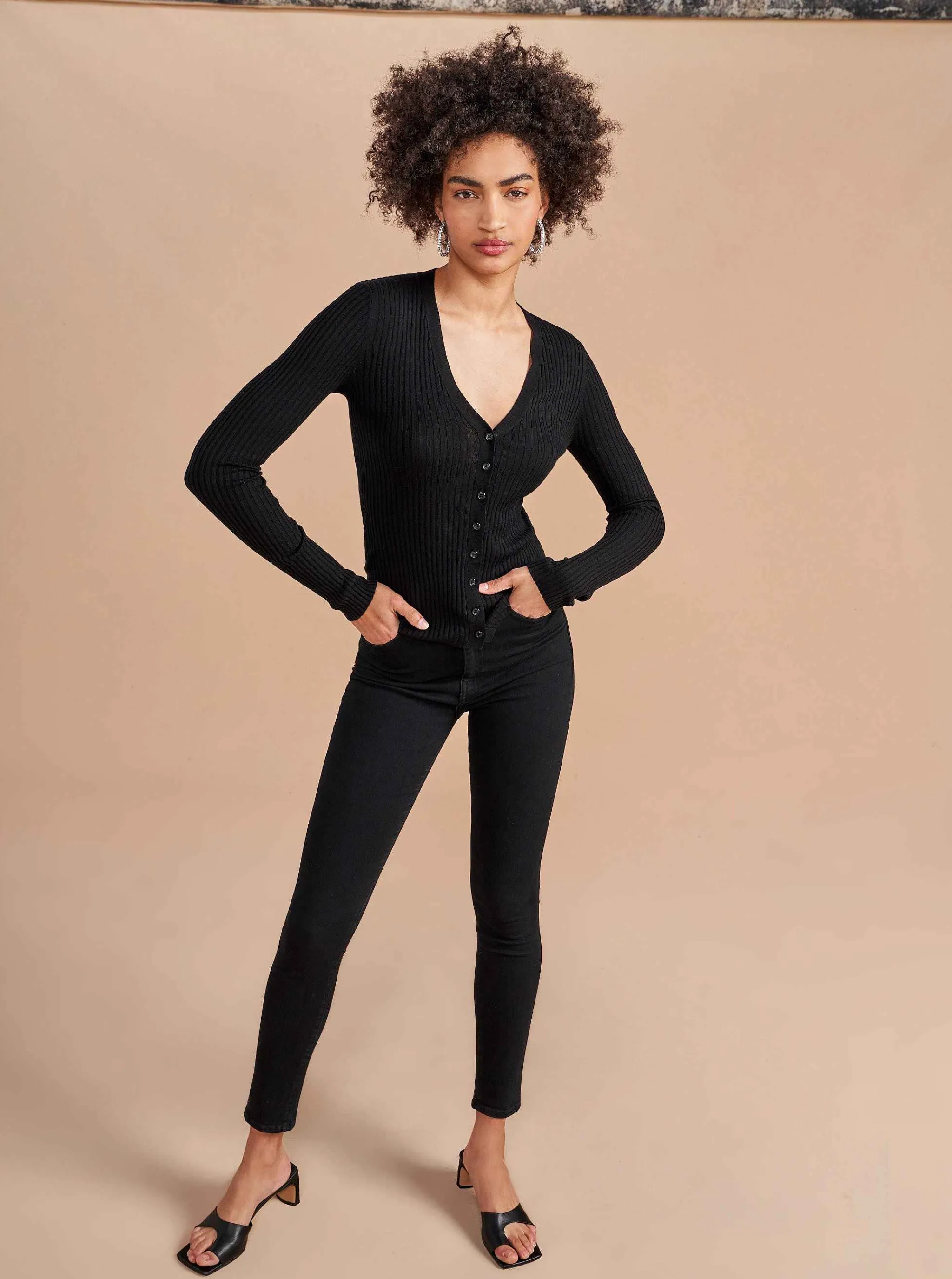 La Ligne Cardigans*Fine Line Cardigan Black