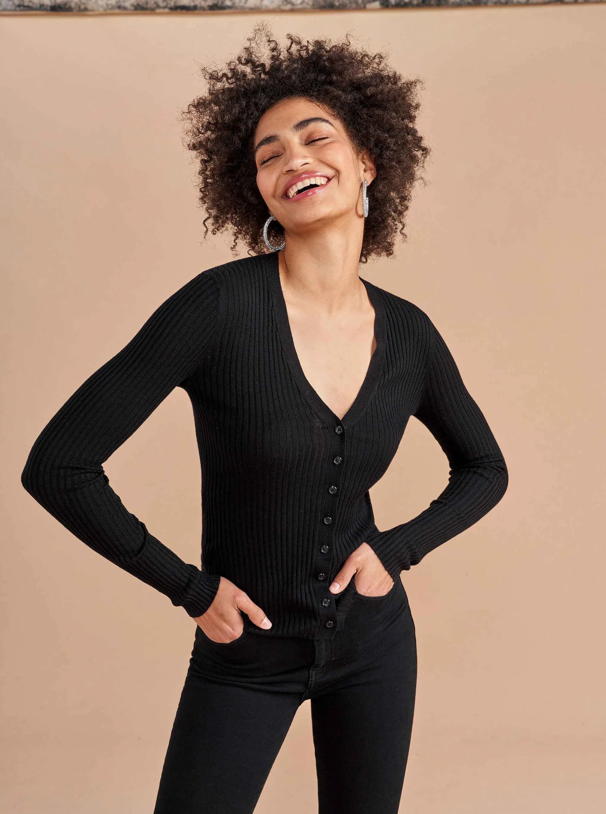 La Ligne Cardigans*Fine Line Cardigan Black