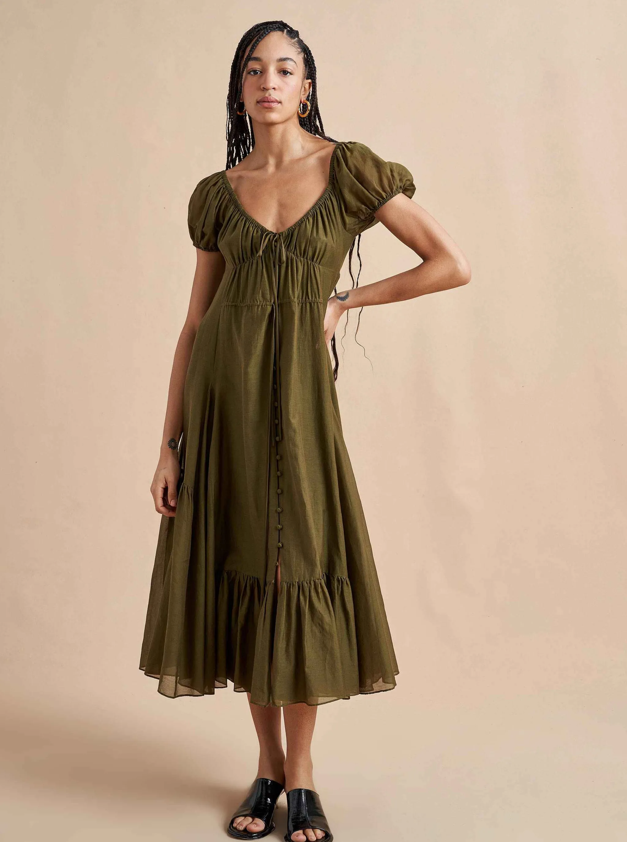 La Ligne Midi Dresses*Josie Dress Olive