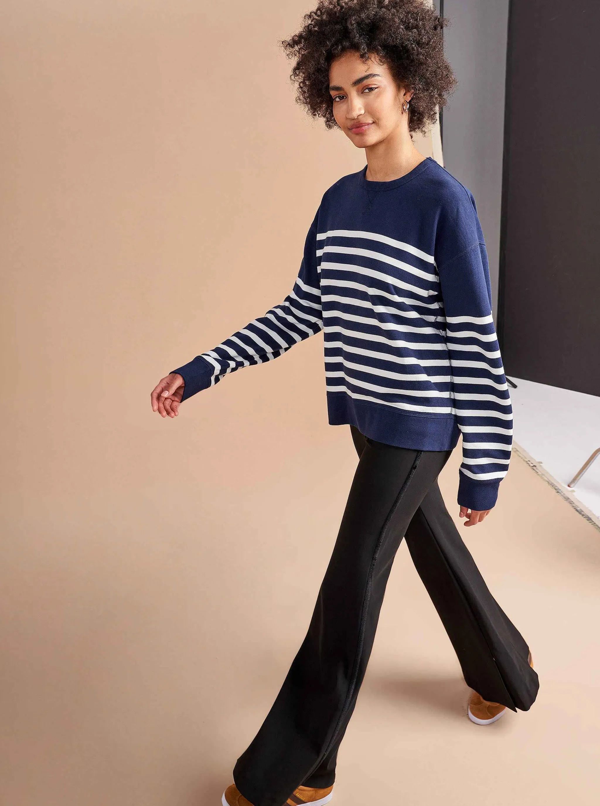 La Ligne Tops*James Sweatshirt Navy/Ivory