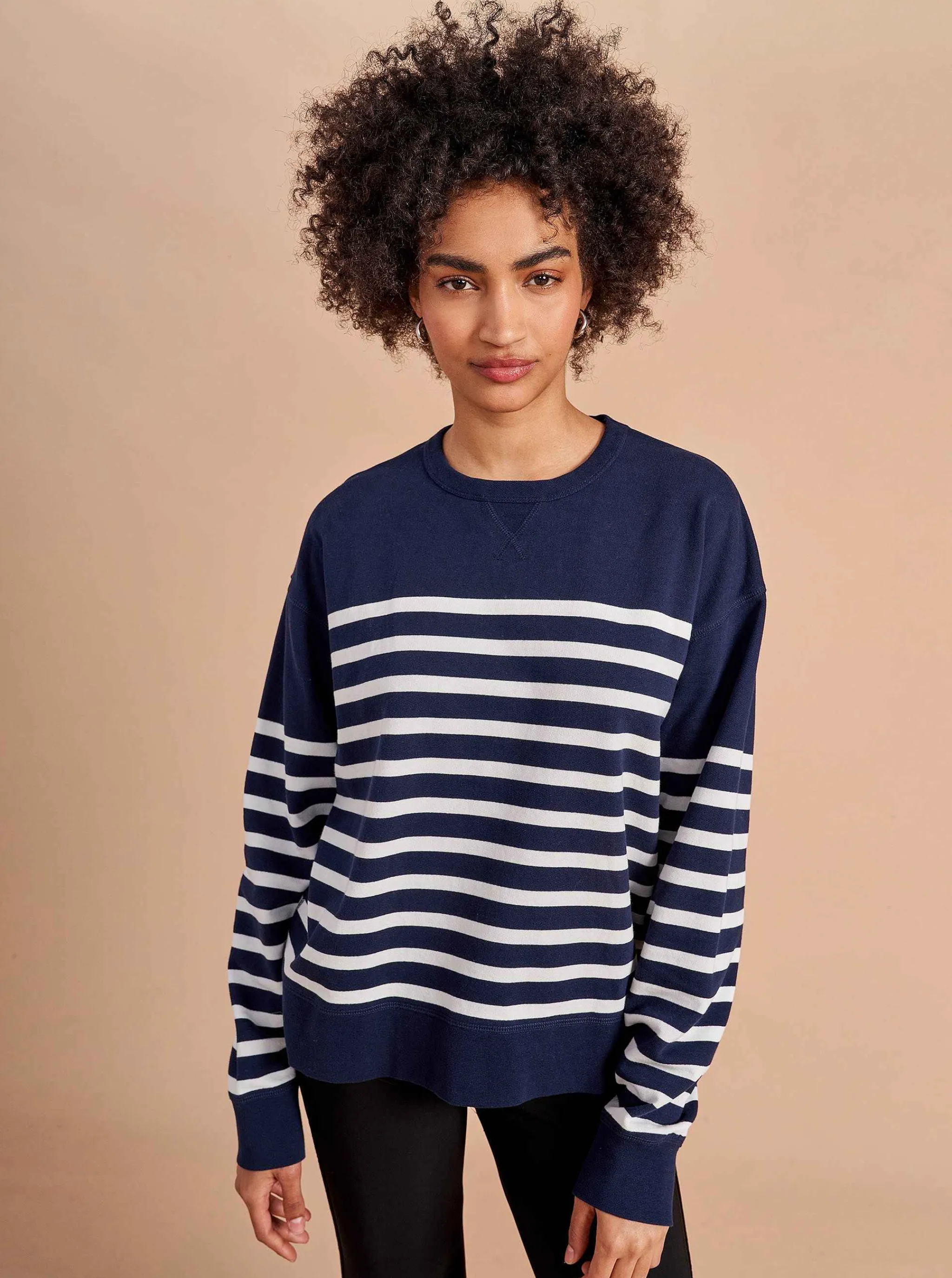 La Ligne Tops*James Sweatshirt Navy/Ivory