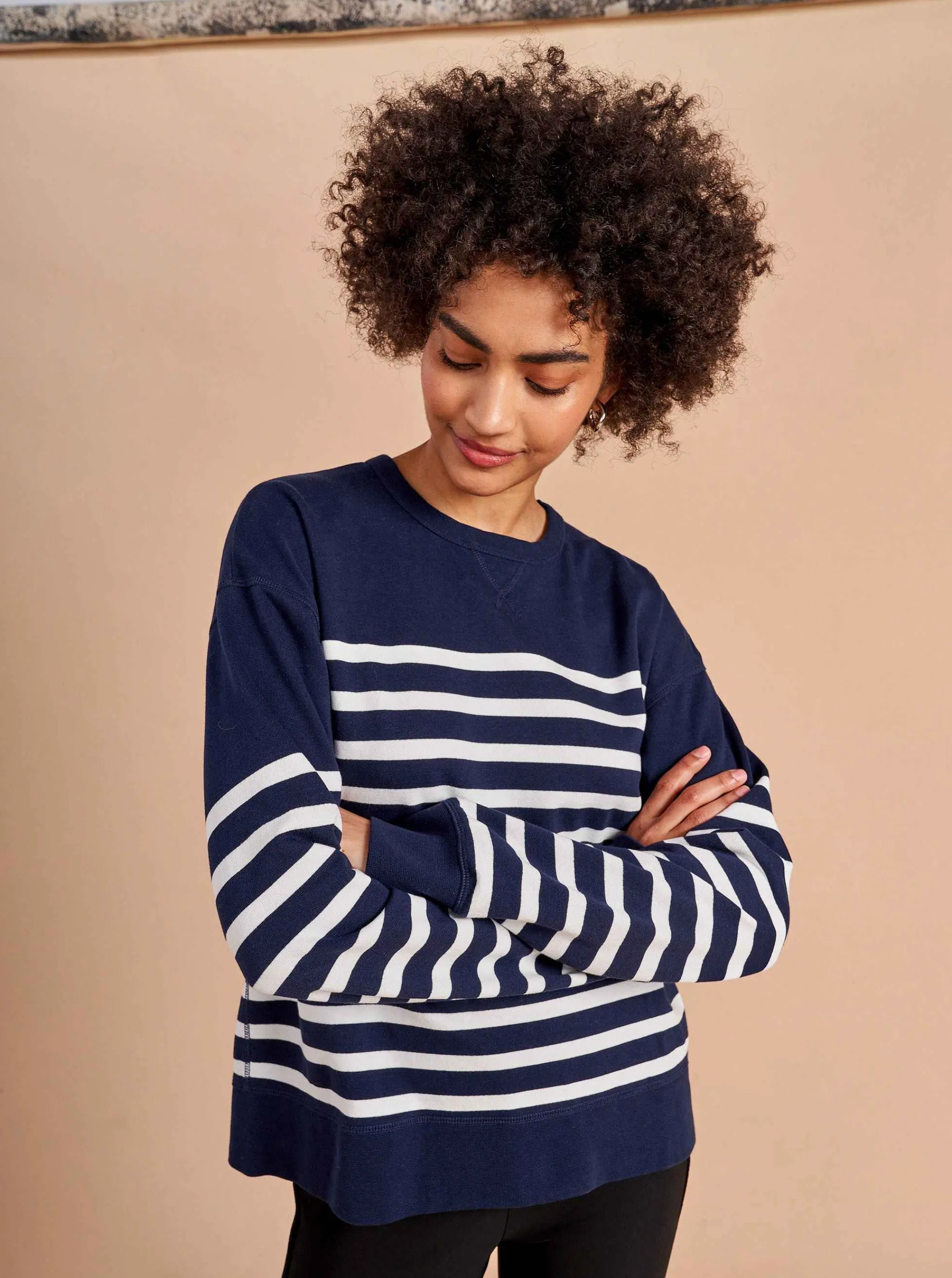 La Ligne Tops*James Sweatshirt Navy/Ivory