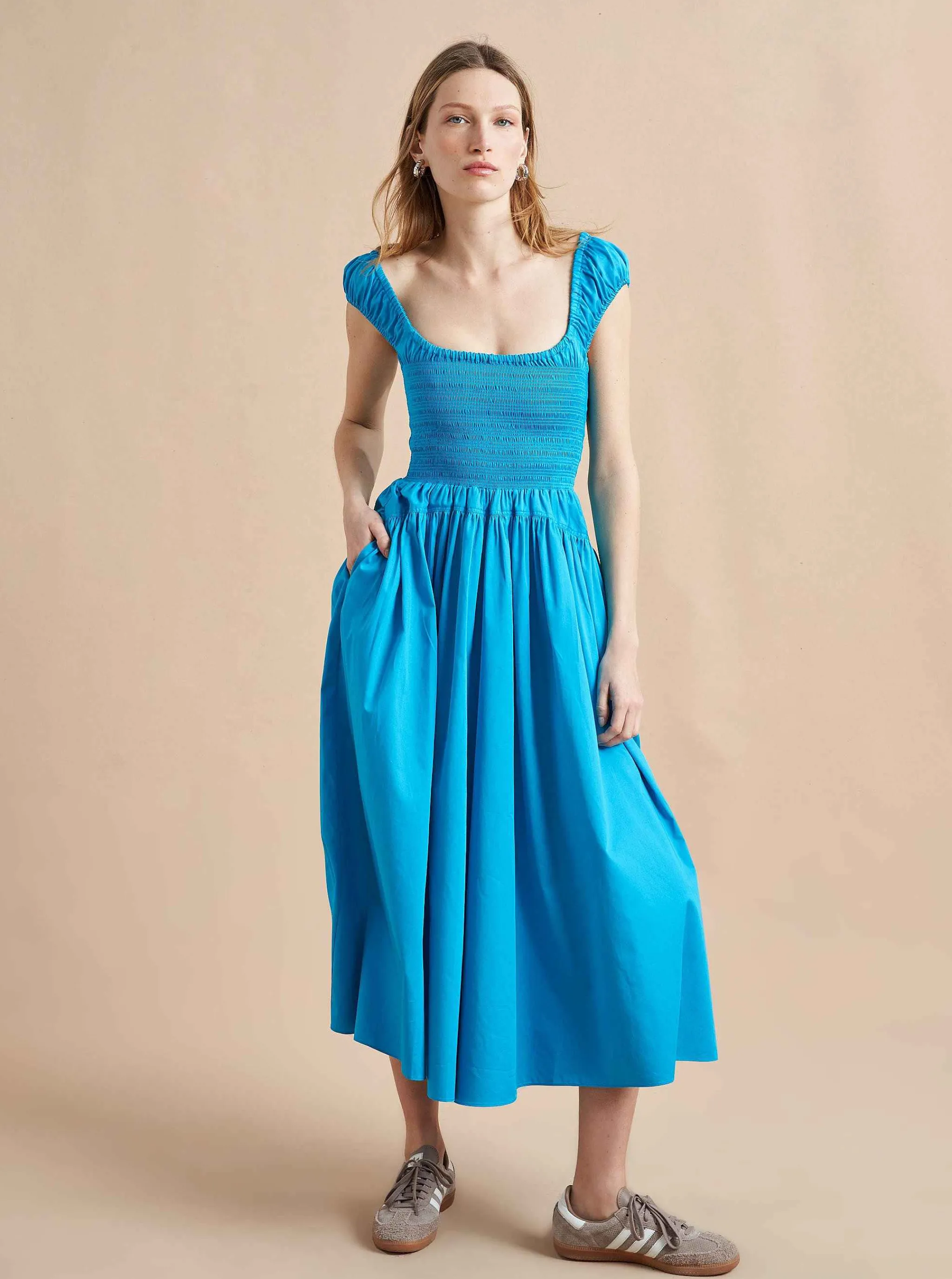 La Ligne Midi Dresses*Vivian Dress Cerulean